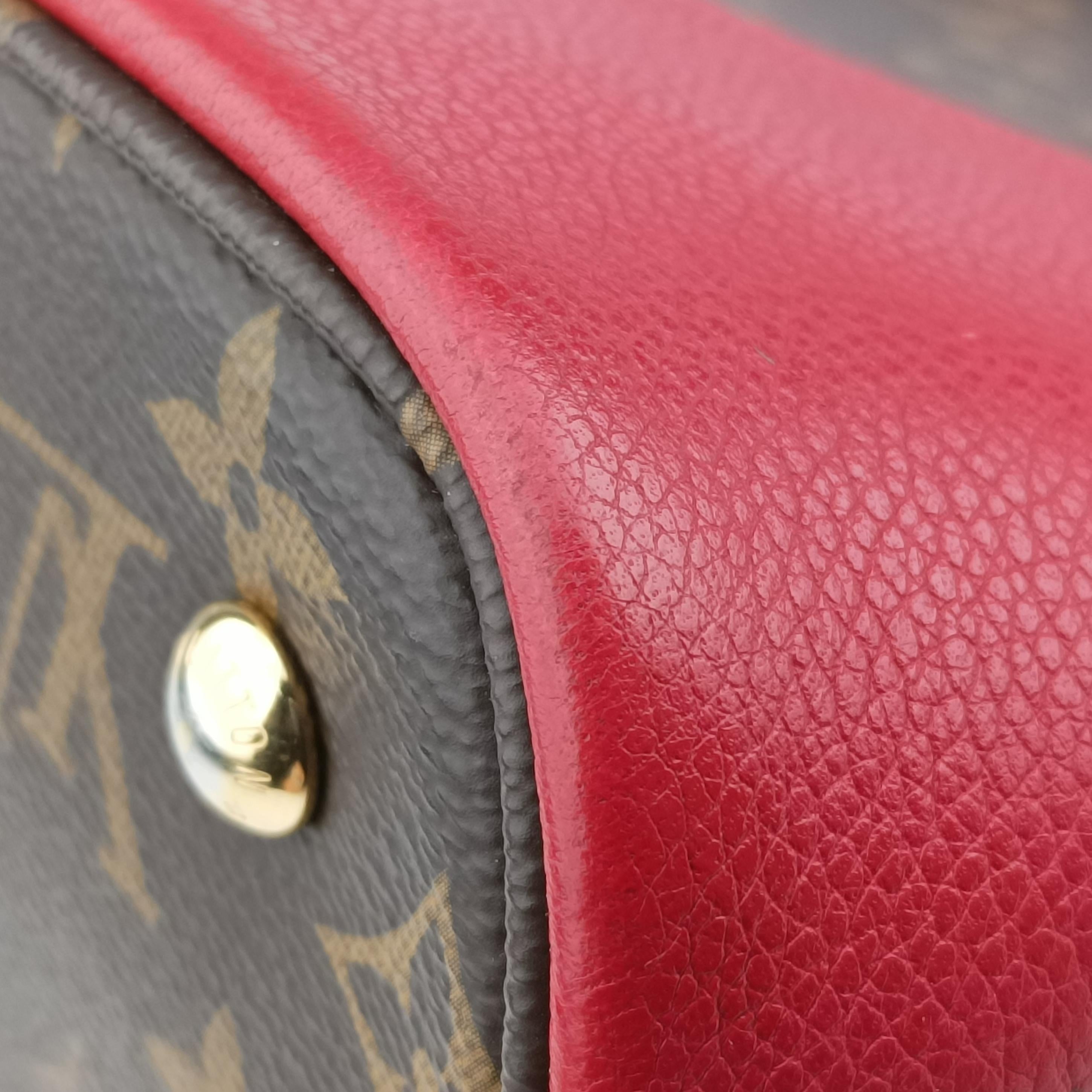Pre-owned Louis Vuitton FLANDRIN Brown×CERISE Monogram Canvas×calf leather M41596 handbag | stylenewstar