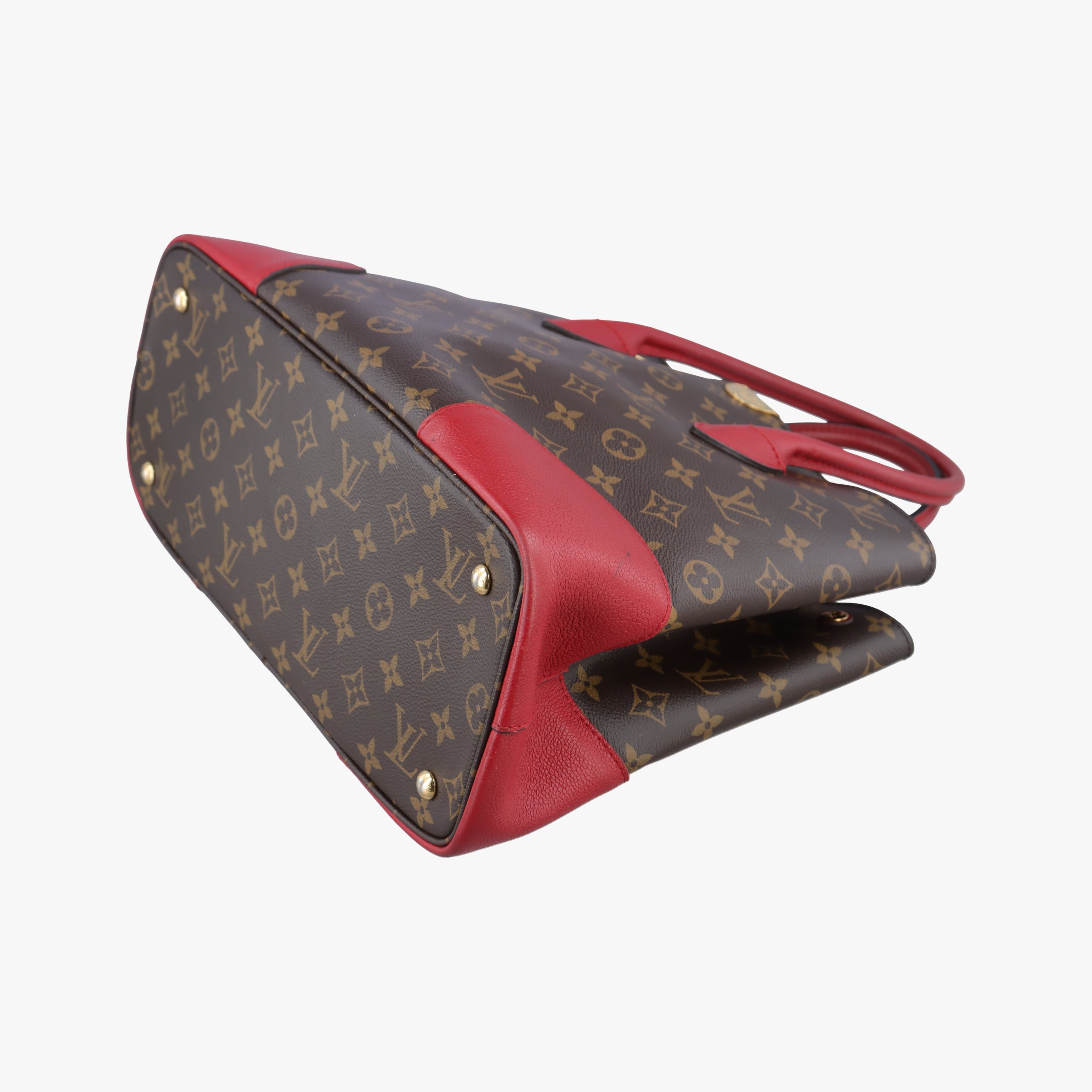 Pre-owned Louis Vuitton FLANDRIN Brown×CERISE Monogram Canvas×calf leather M41596 handbag | stylenewstar
