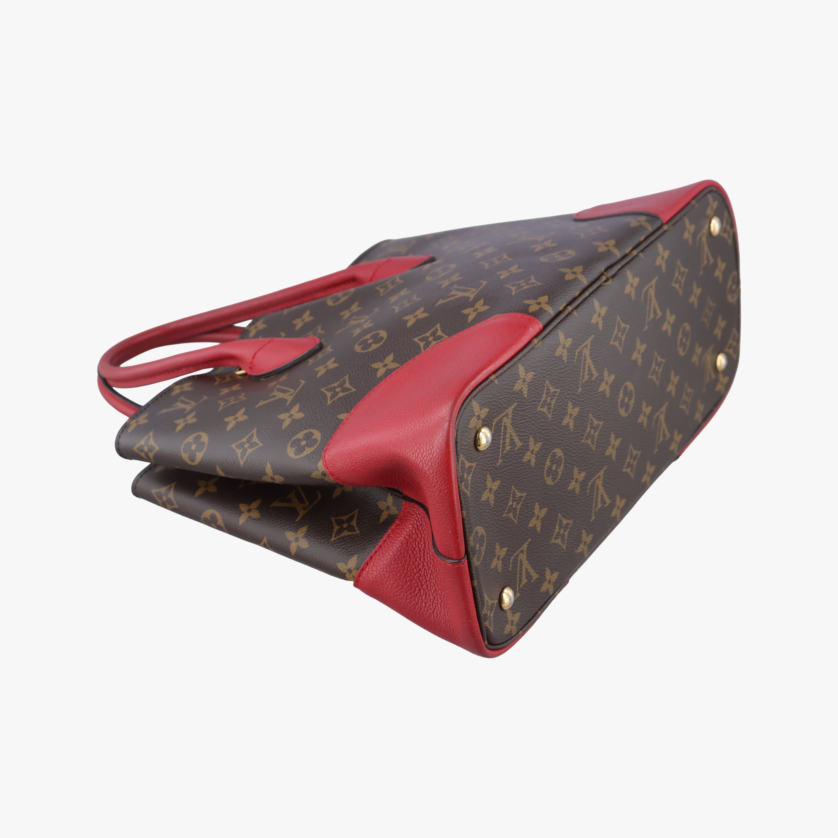 Pre-owned Louis Vuitton FLANDRIN Brown×CERISE Monogram Canvas×calf leather M41596 handbag | stylenewstar
