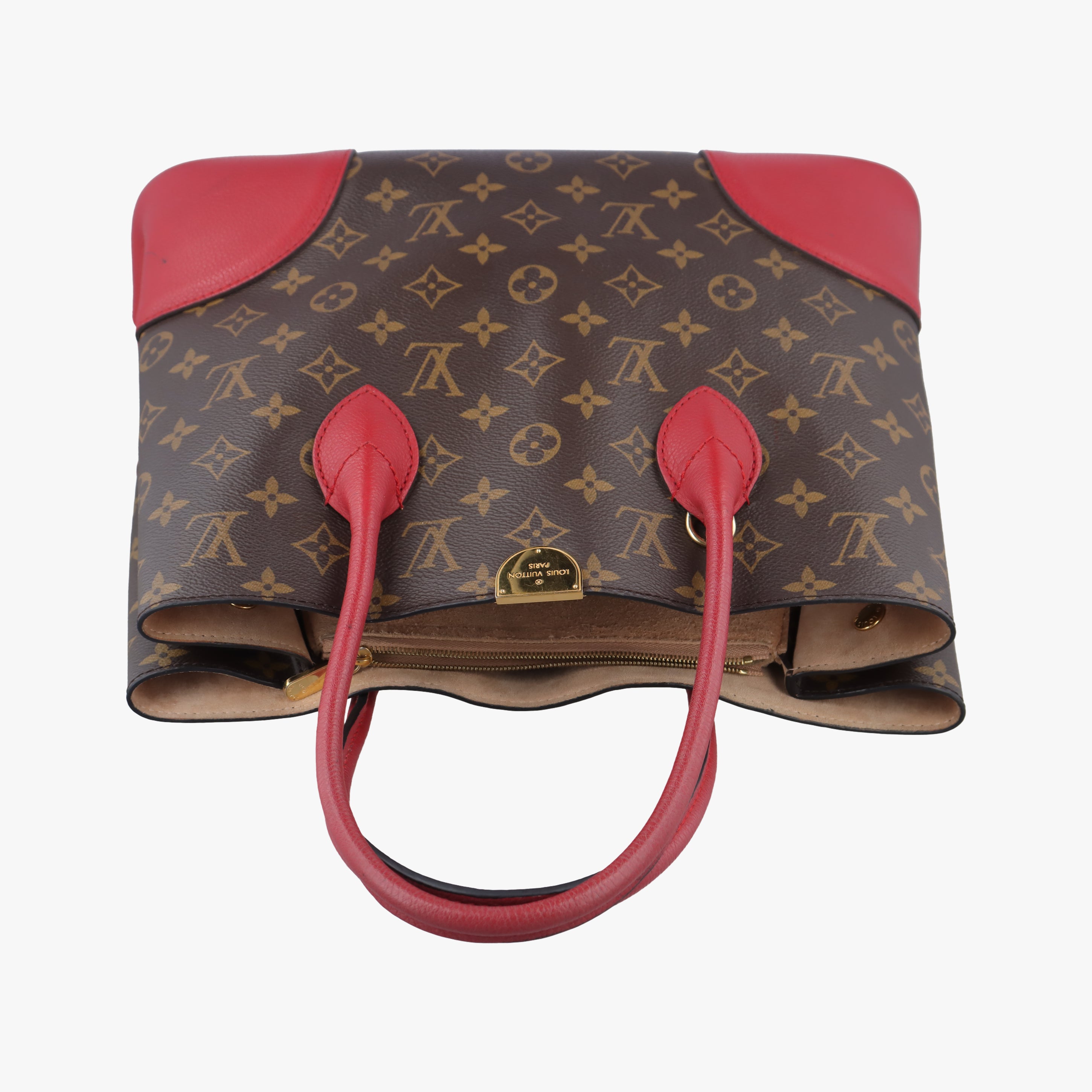 Pre-owned Louis Vuitton FLANDRIN Brown×CERISE Monogram Canvas×calf leather M41596 handbag | stylenewstar