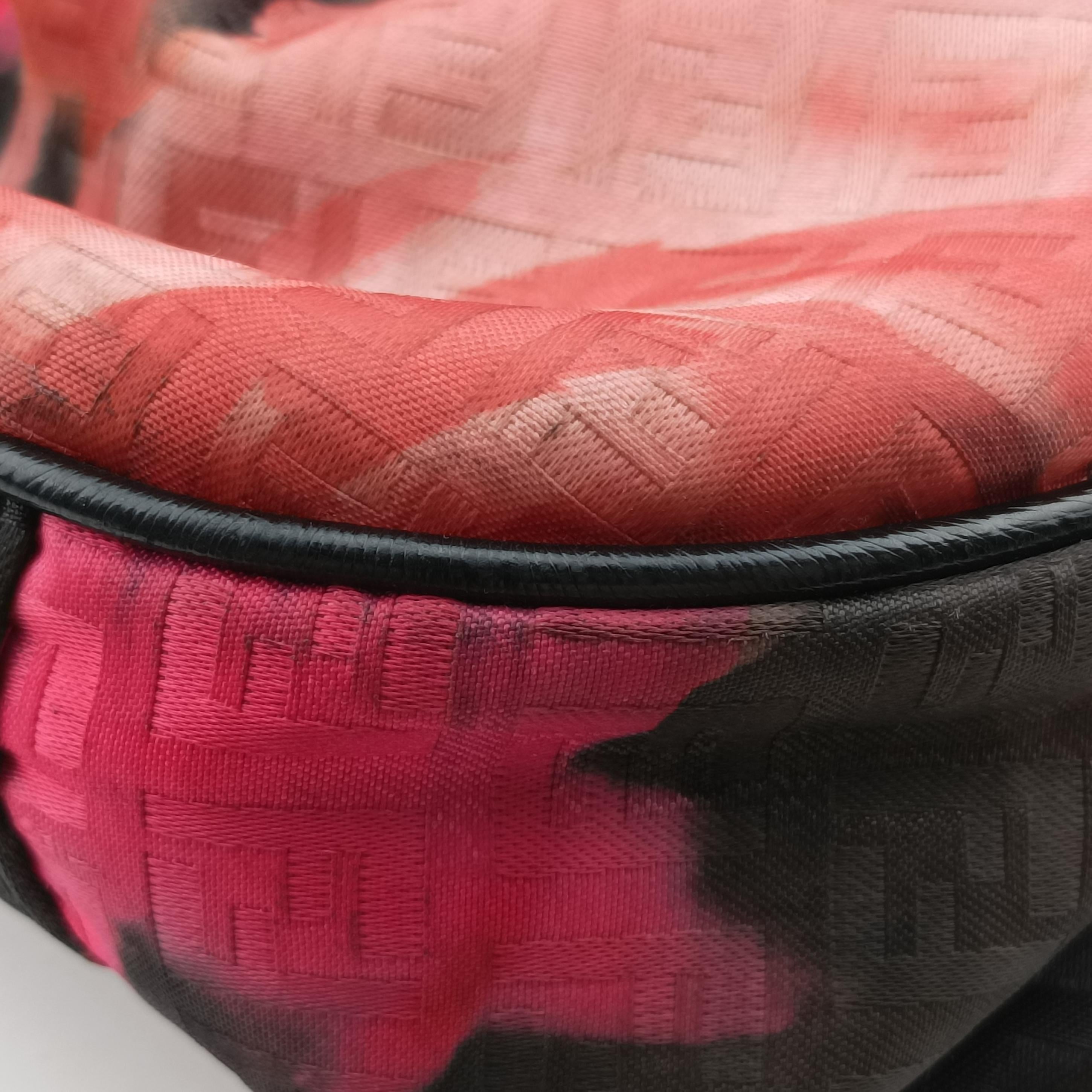 Vintage Fendi Pumpkin Rose Black×Multicolour Jacquard 8BH220 handbag | stylenewstar