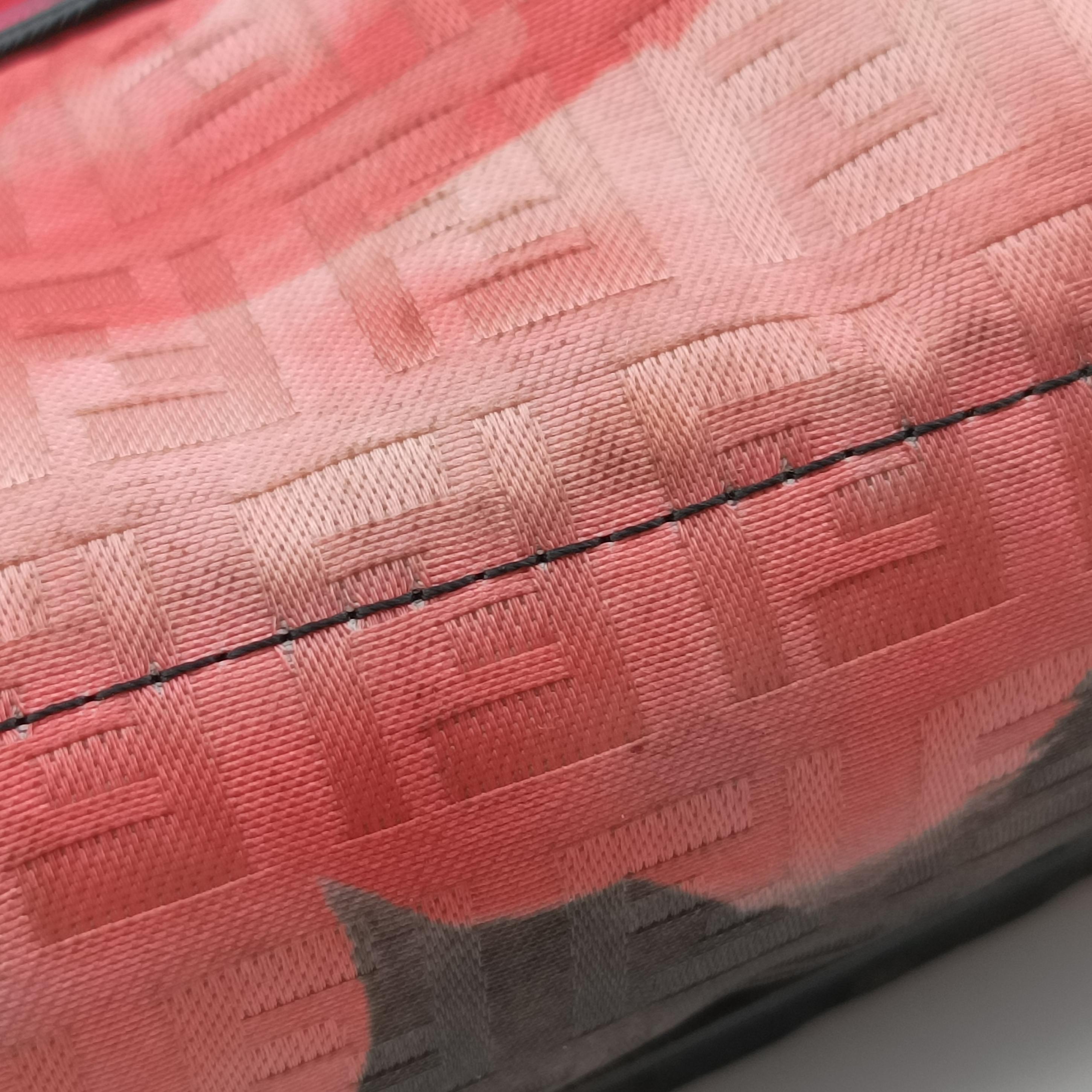 Vintage Fendi Pumpkin Rose Black×Multicolour Jacquard 8BH220 handbag | stylenewstar