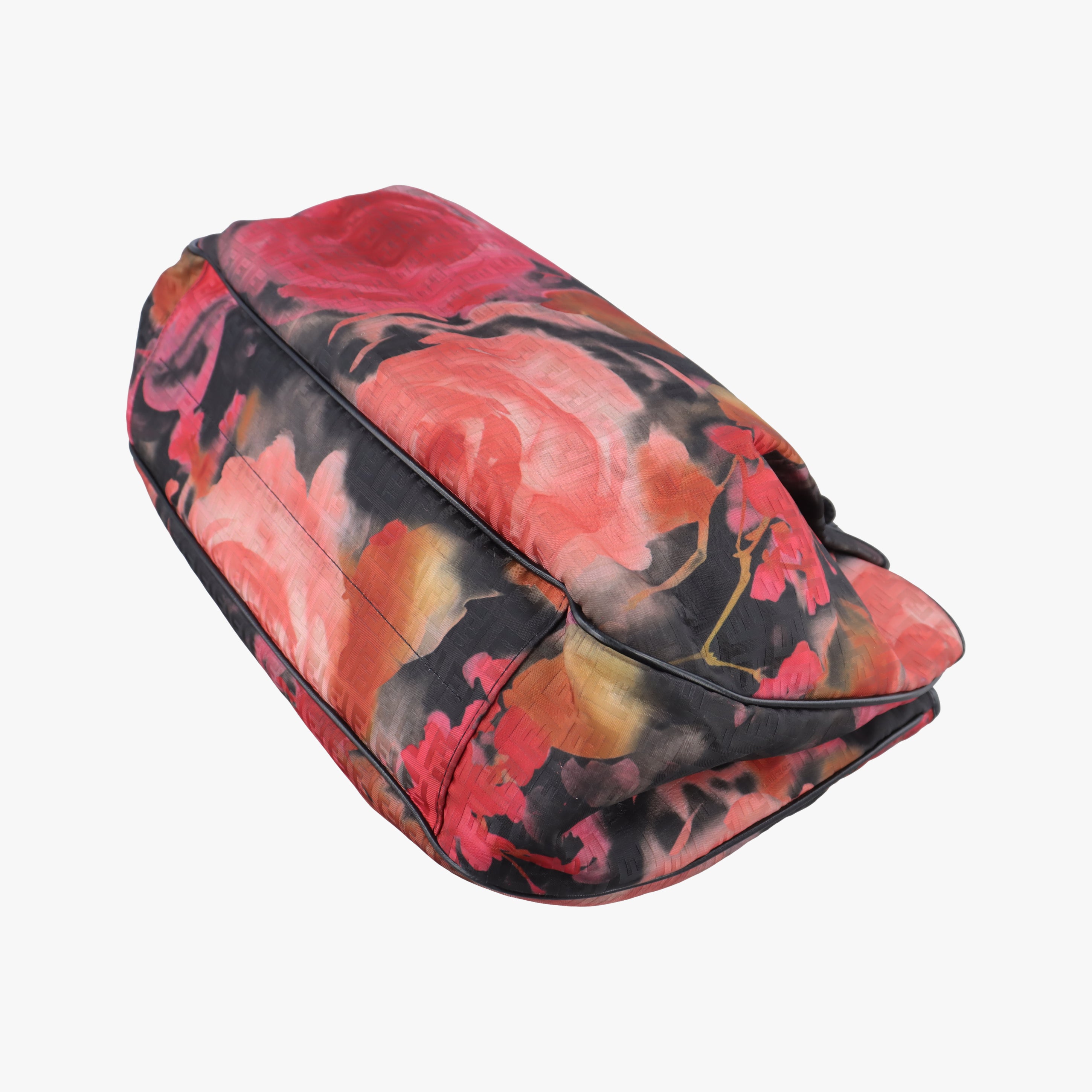 Vintage Fendi Pumpkin Rose Black×Multicolour Jacquard 8BH220 handbag | stylenewstar