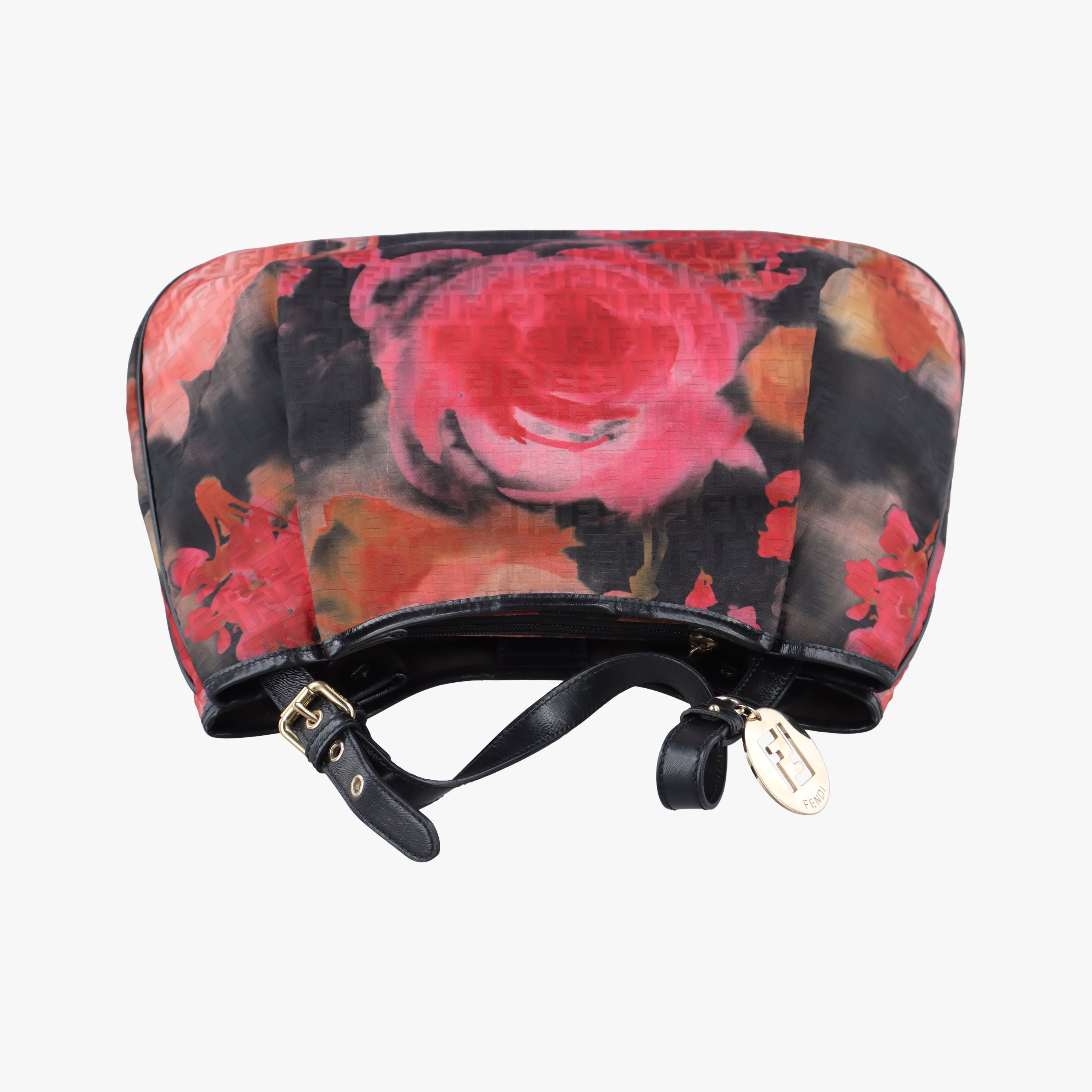 Vintage Fendi Pumpkin Rose Black×Multicolour Jacquard 8BH220 handbag | stylenewstar