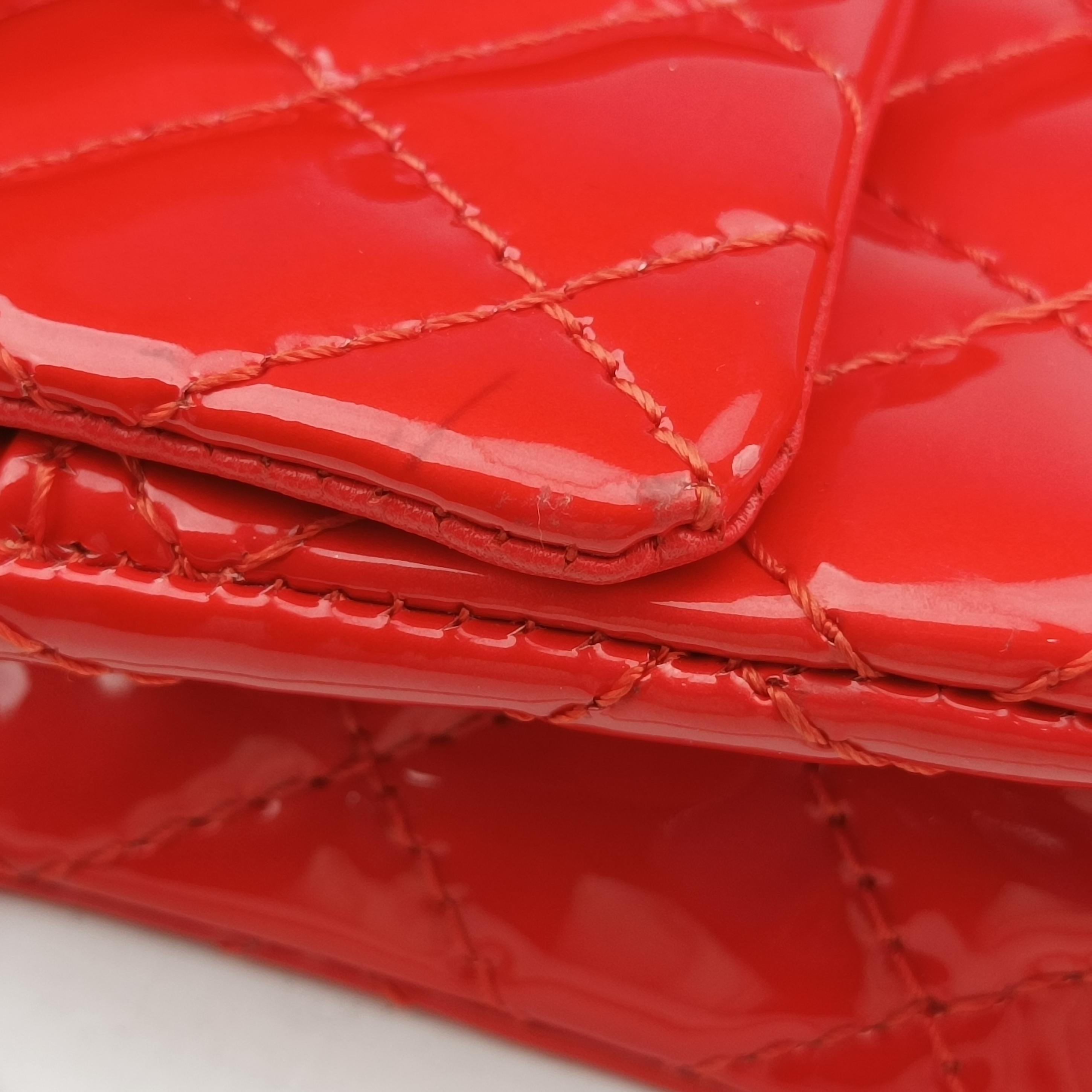 Pre-owned Chanel 2.55 Matelasse Red Patent A38198 shoulderbag | stylenewstar