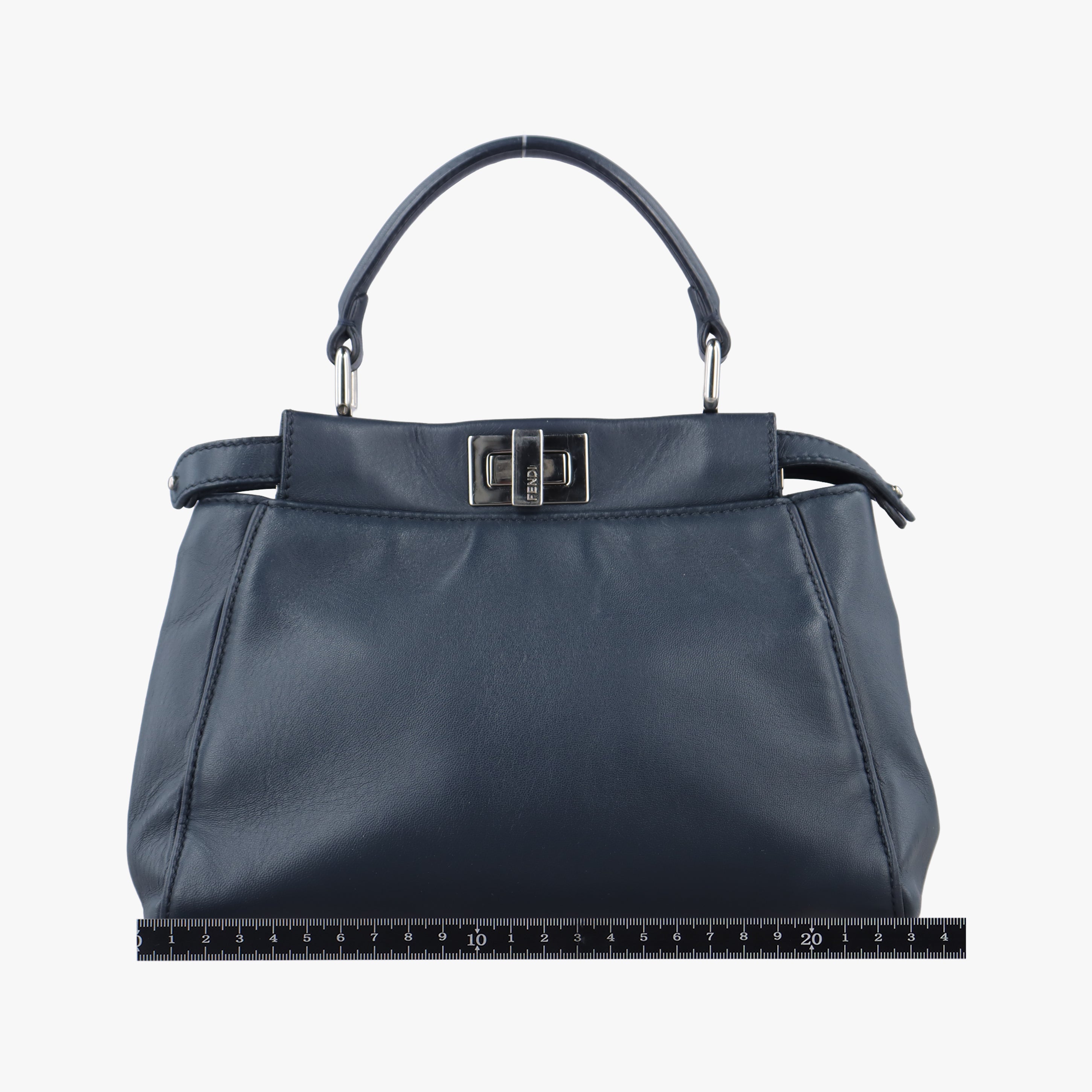 Pre-owned Fendi PEEKABOO Navy Leather 8BN244 shoulderbag | stylenewstar