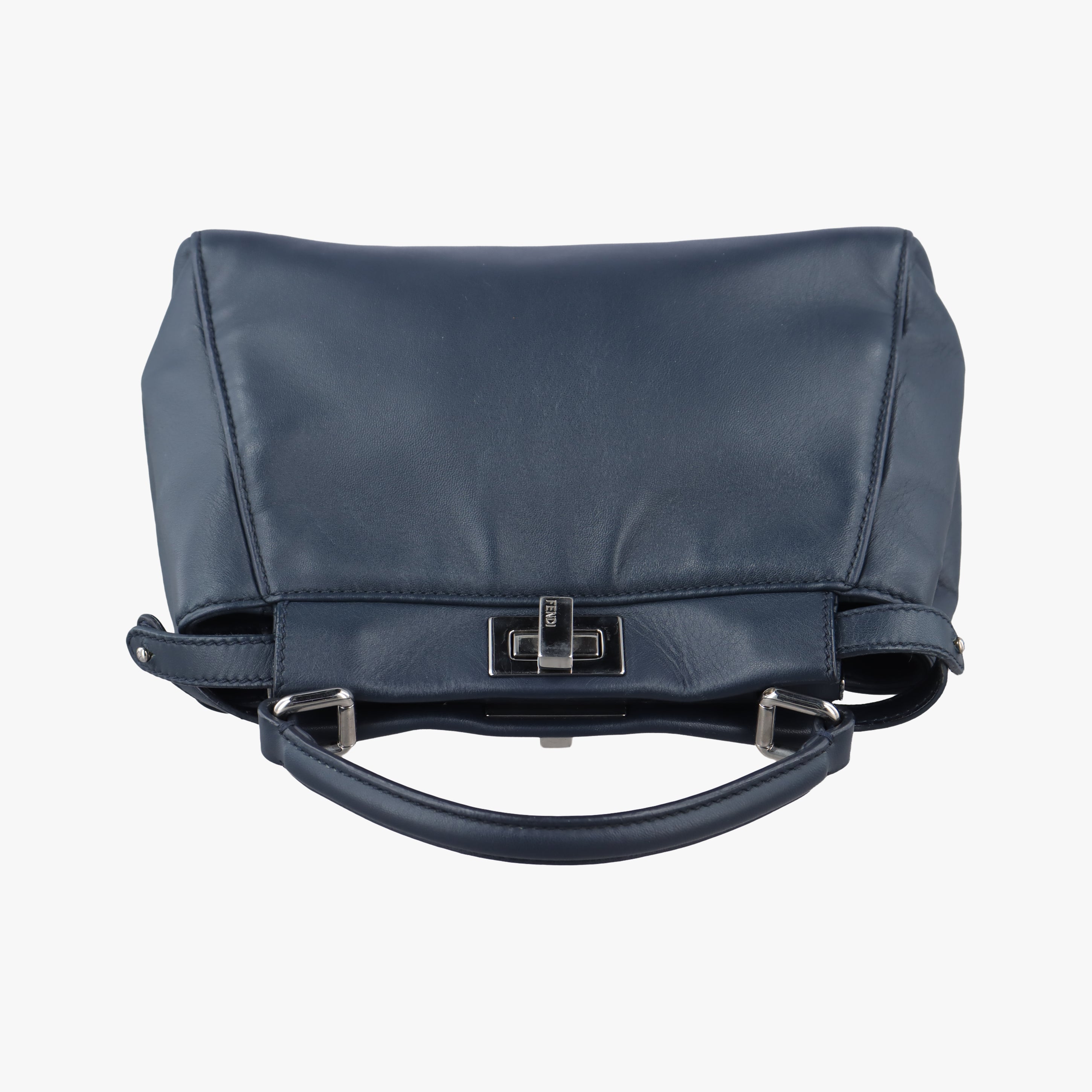 Pre-owned Fendi PEEKABOO Navy Leather 8BN244 shoulderbag | stylenewstar