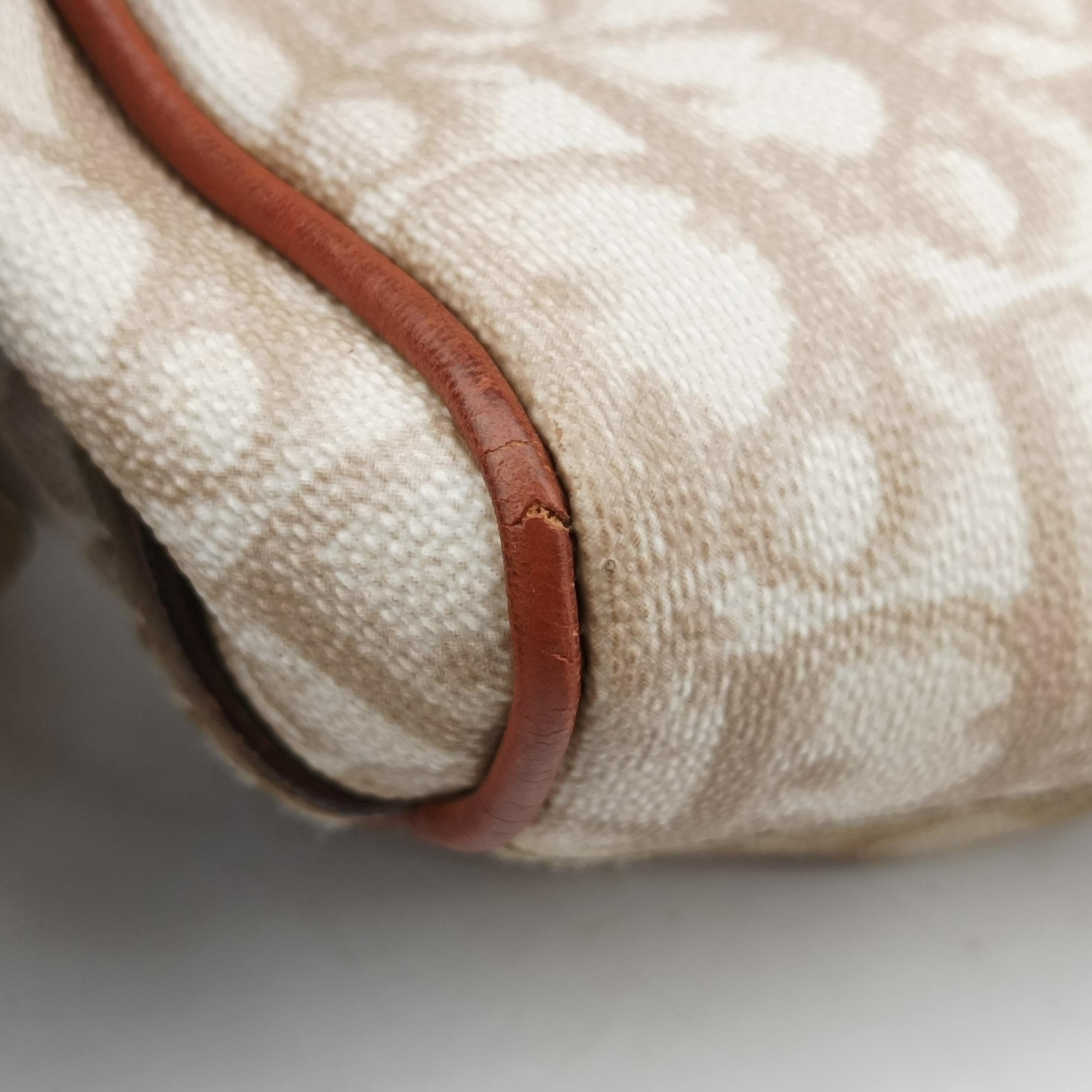 Pre-owned Christian Dior Trotter Romantic Beige PVC coated canvas×Leather  shoulderbag | stylenewstar