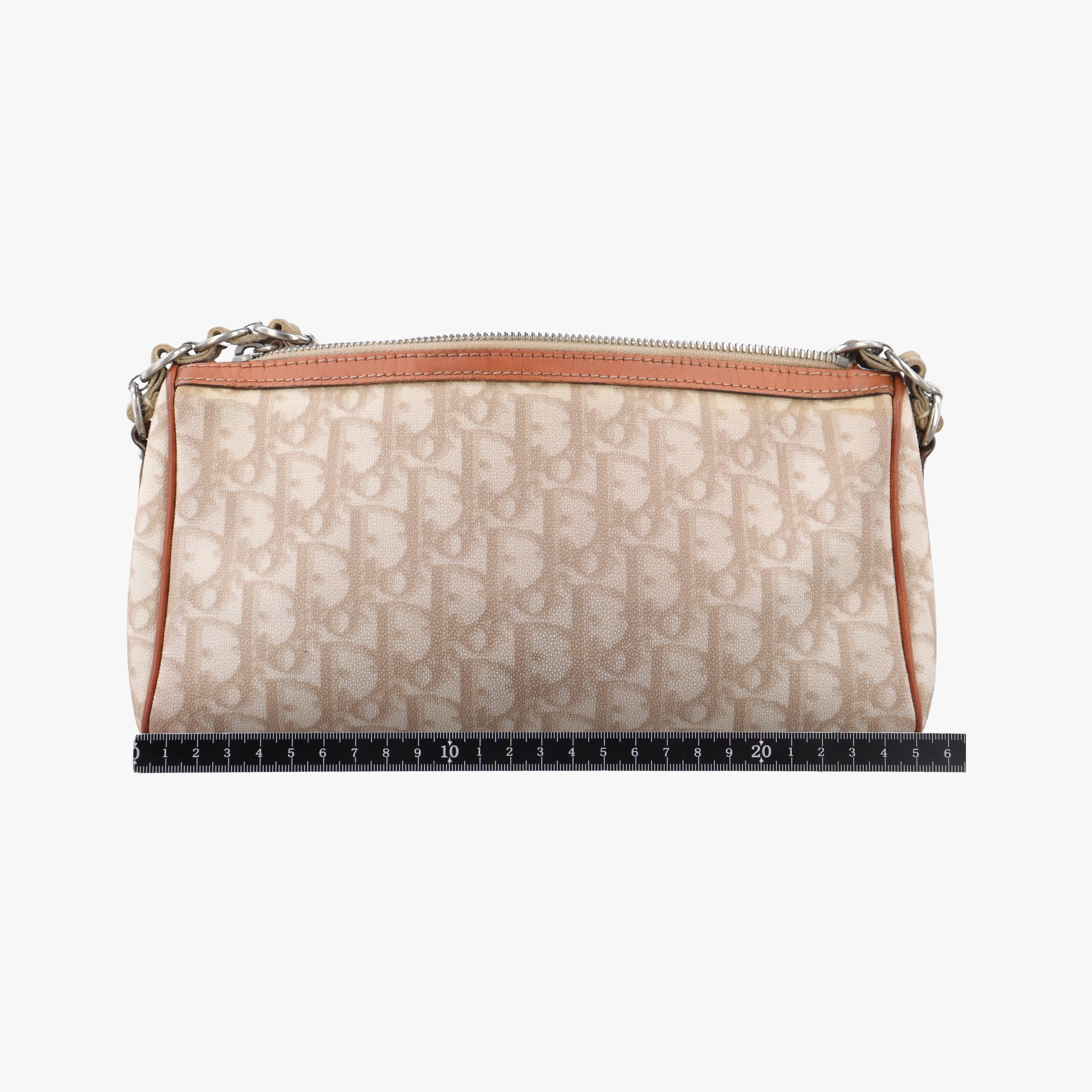 Pre-owned Christian Dior Trotter Romantic Beige PVC coated canvas×Leather  shoulderbag | stylenewstar