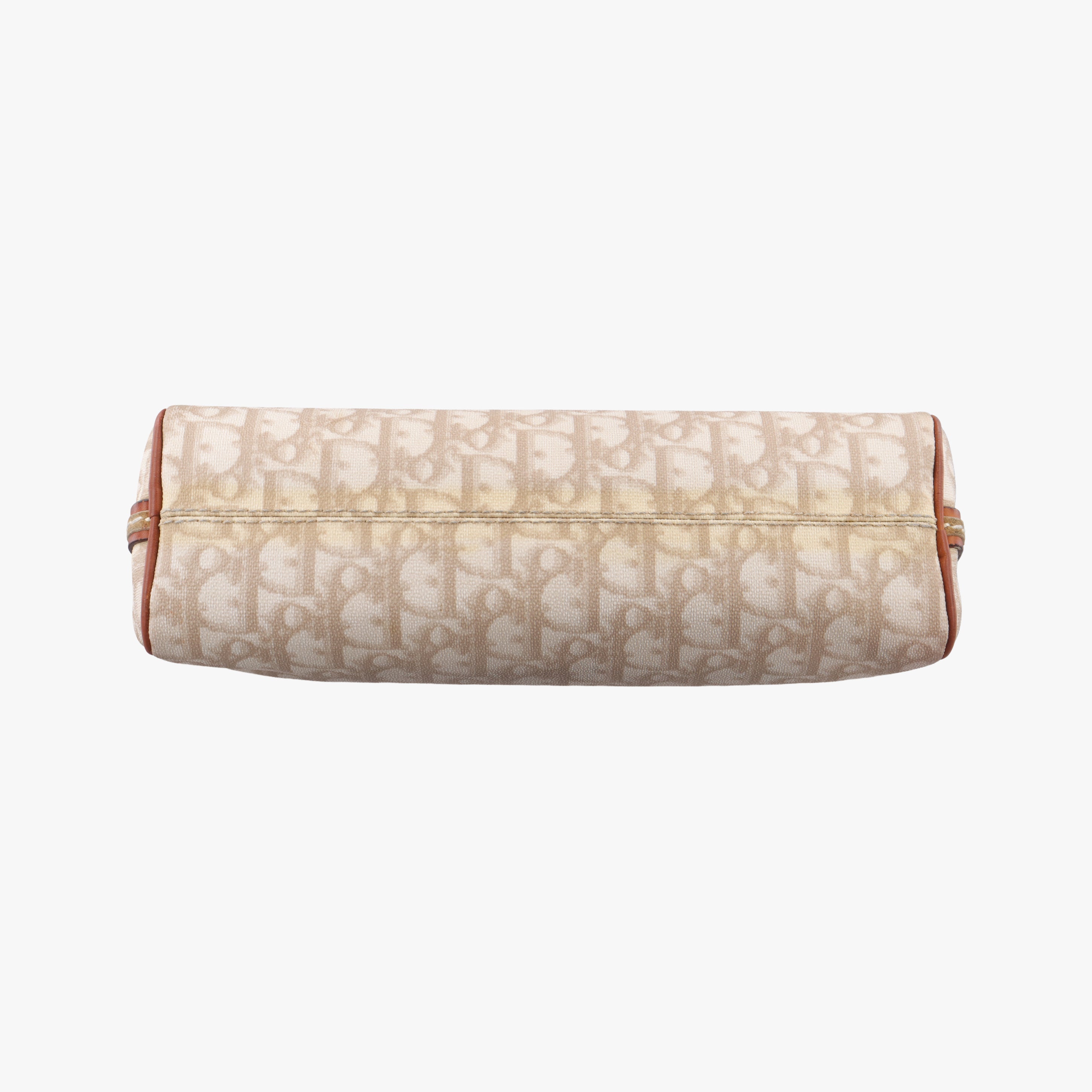 Pre-owned Christian Dior Trotter Romantic Beige PVC coated canvas×Leather  shoulderbag | stylenewstar