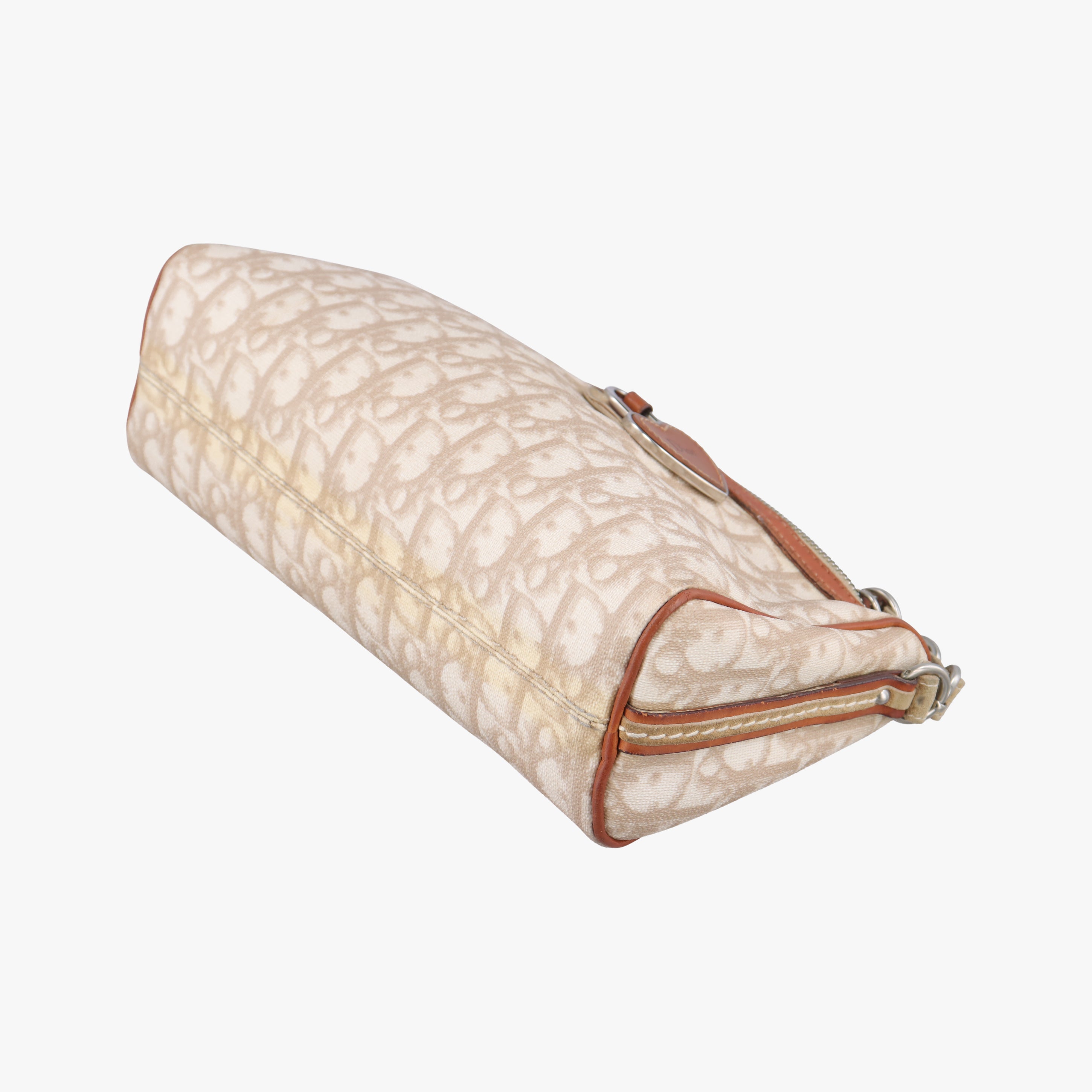 Pre-owned Christian Dior Trotter Romantic Beige PVC coated canvas×Leather  shoulderbag | stylenewstar