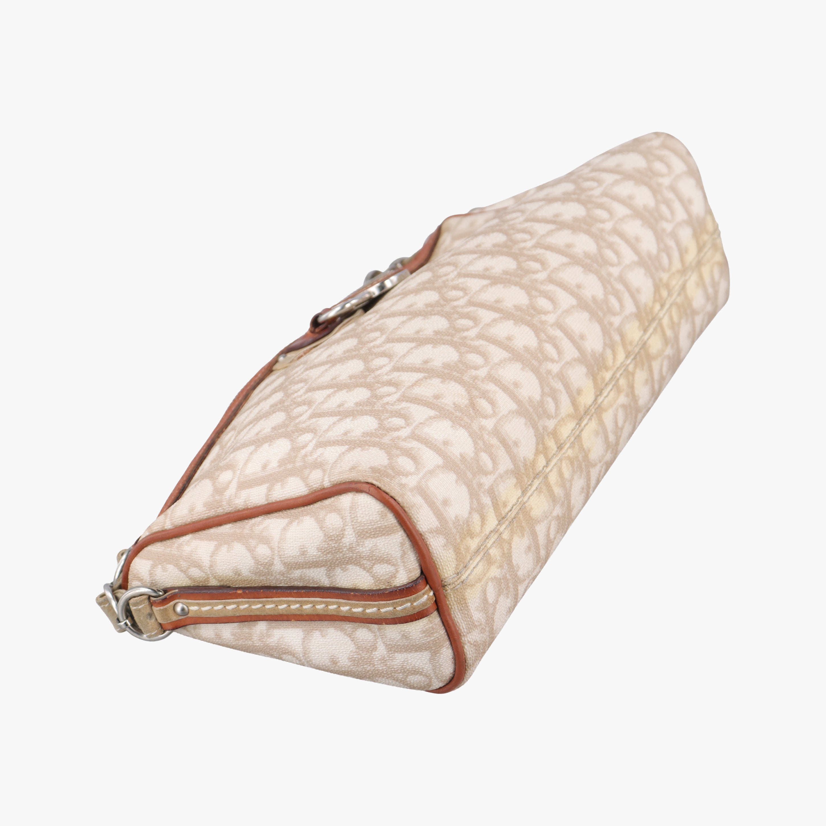 Pre-owned Christian Dior Trotter Romantic Beige PVC coated canvas×Leather  shoulderbag | stylenewstar