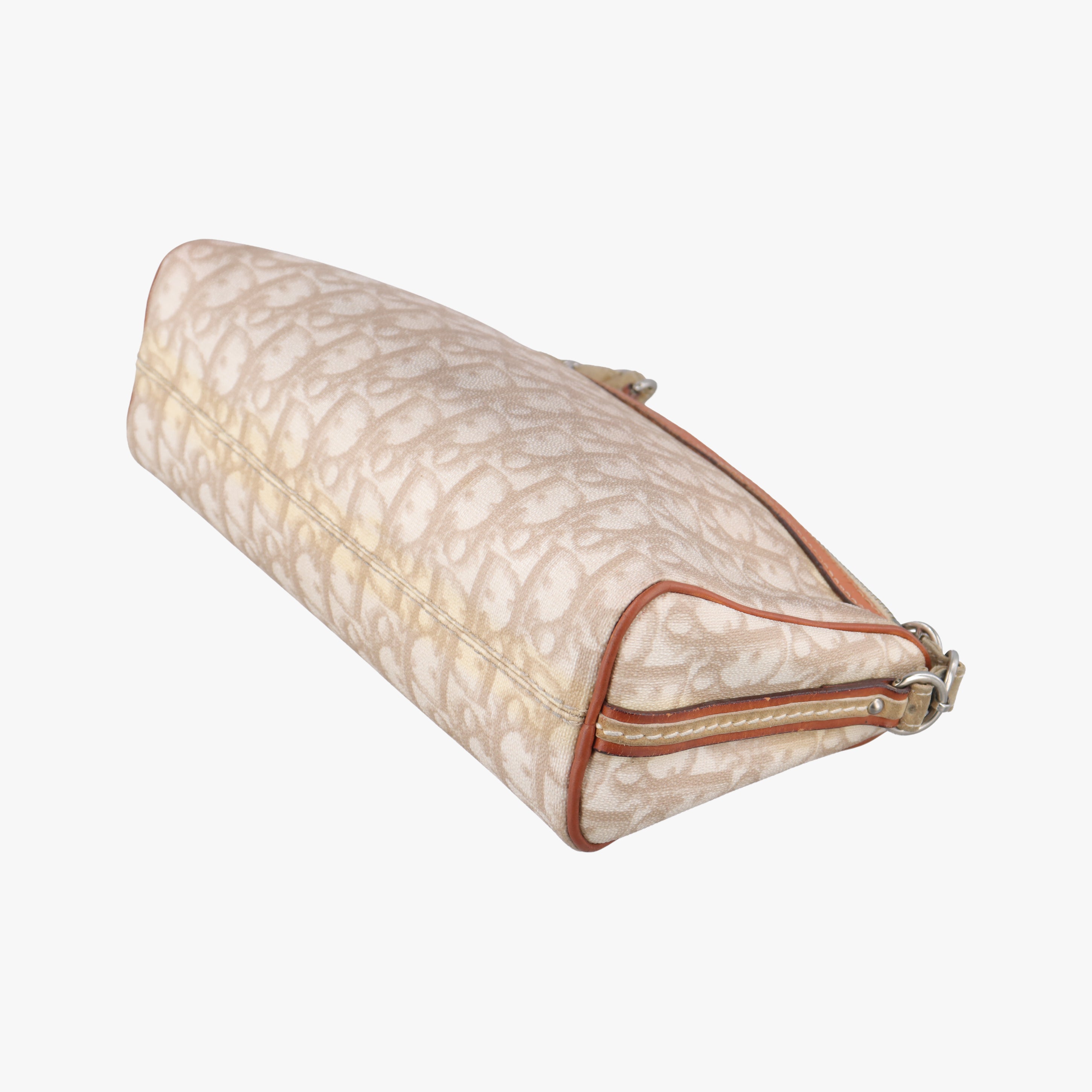 Pre-owned Christian Dior Trotter Romantic Beige PVC coated canvas×Leather  shoulderbag | stylenewstar