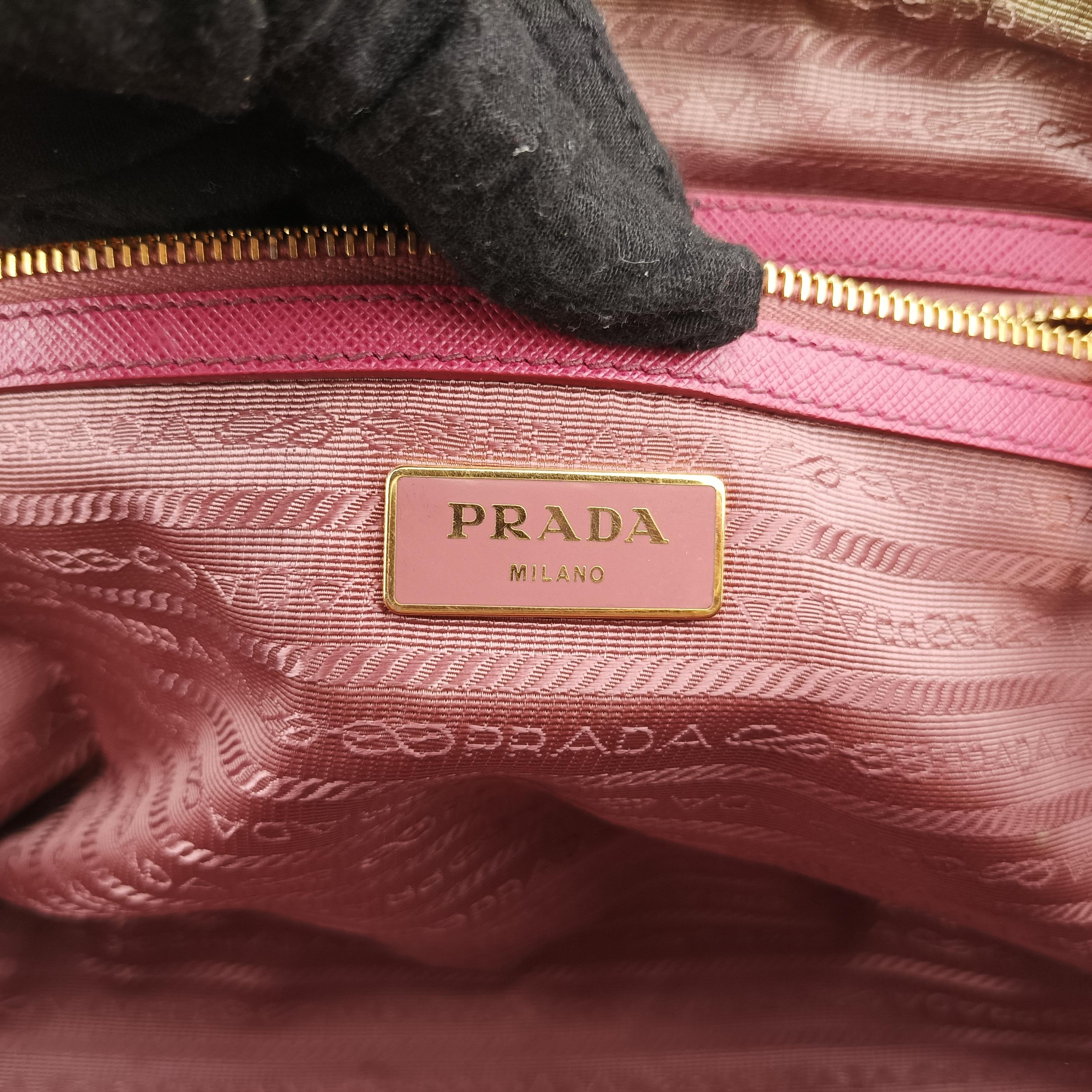 Pre-owned Prada Mini Boston Bowler Pink SAFFIANO Leather BL0823 shoulderbag | stylenewstar