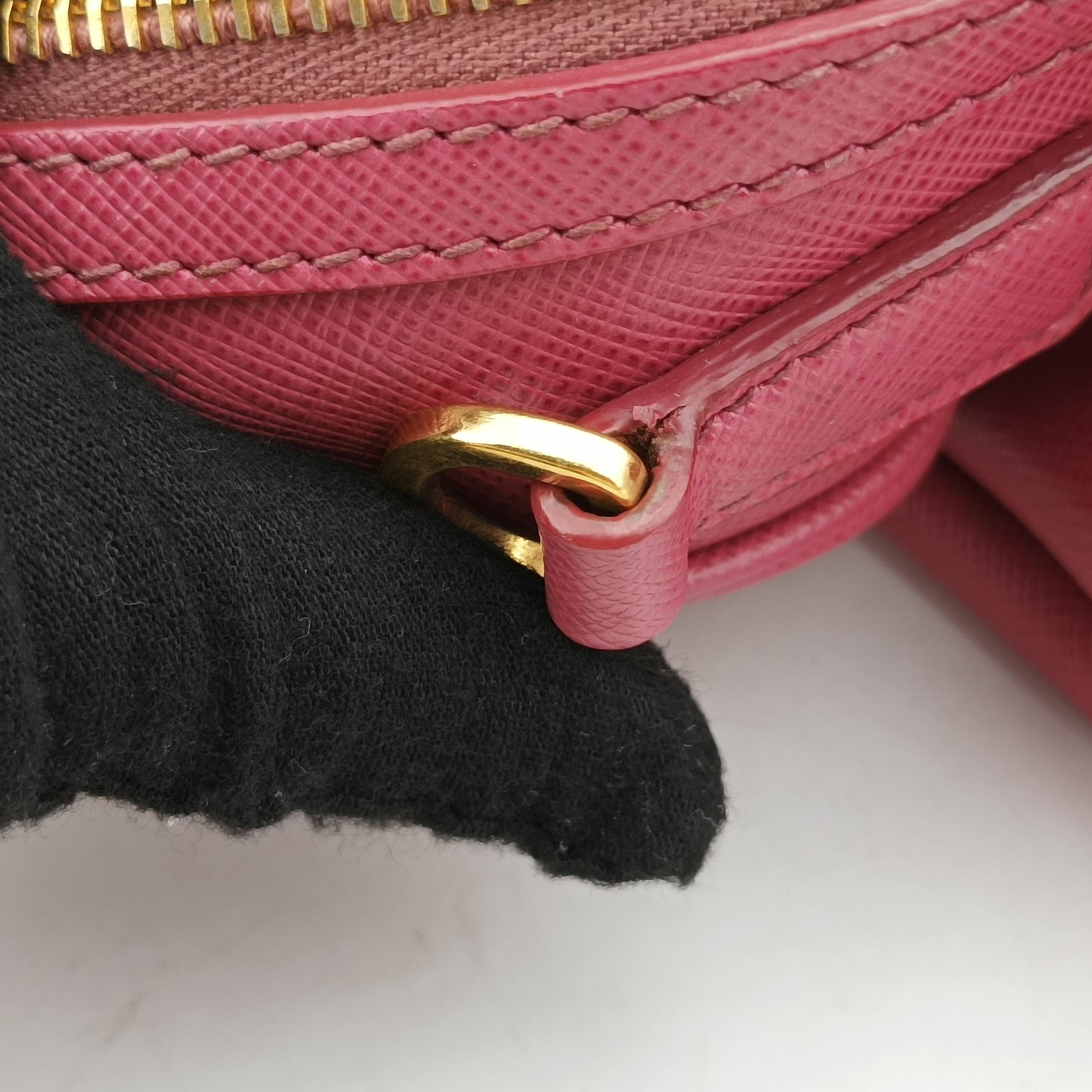 Pre-owned Prada Mini Boston Bowler Pink SAFFIANO Leather BL0823 shoulderbag | stylenewstar