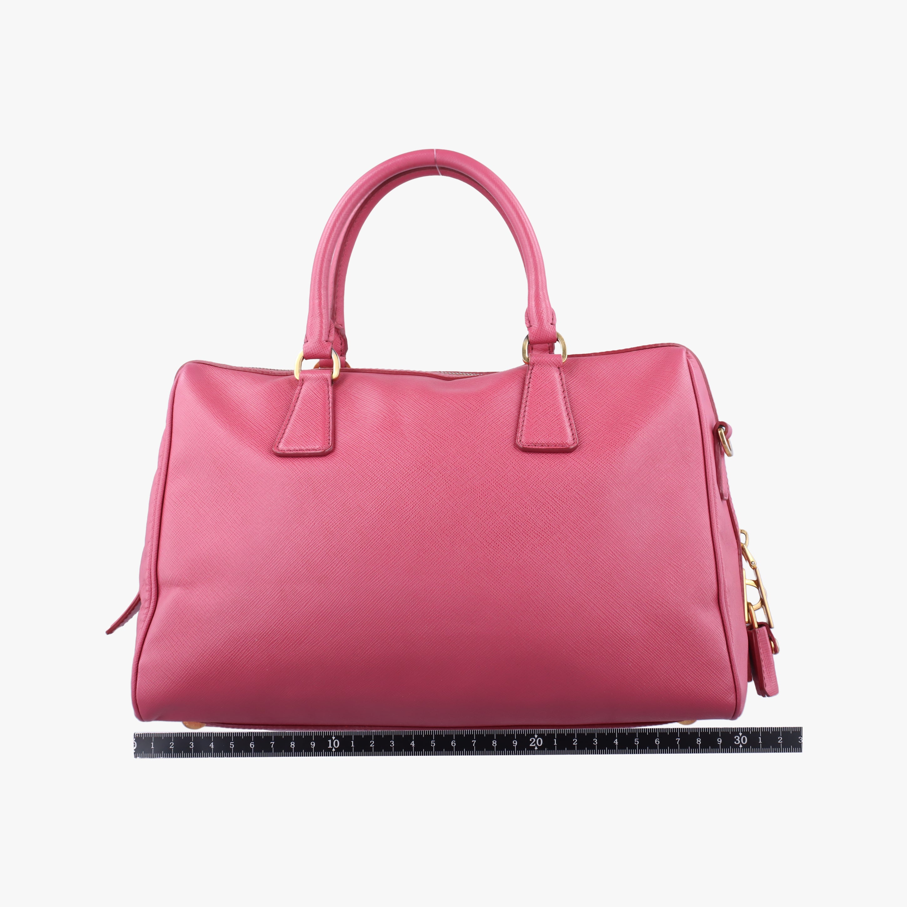 Pre-owned Prada Mini Boston Bowler Pink SAFFIANO Leather BL0823 shoulderbag | stylenewstar