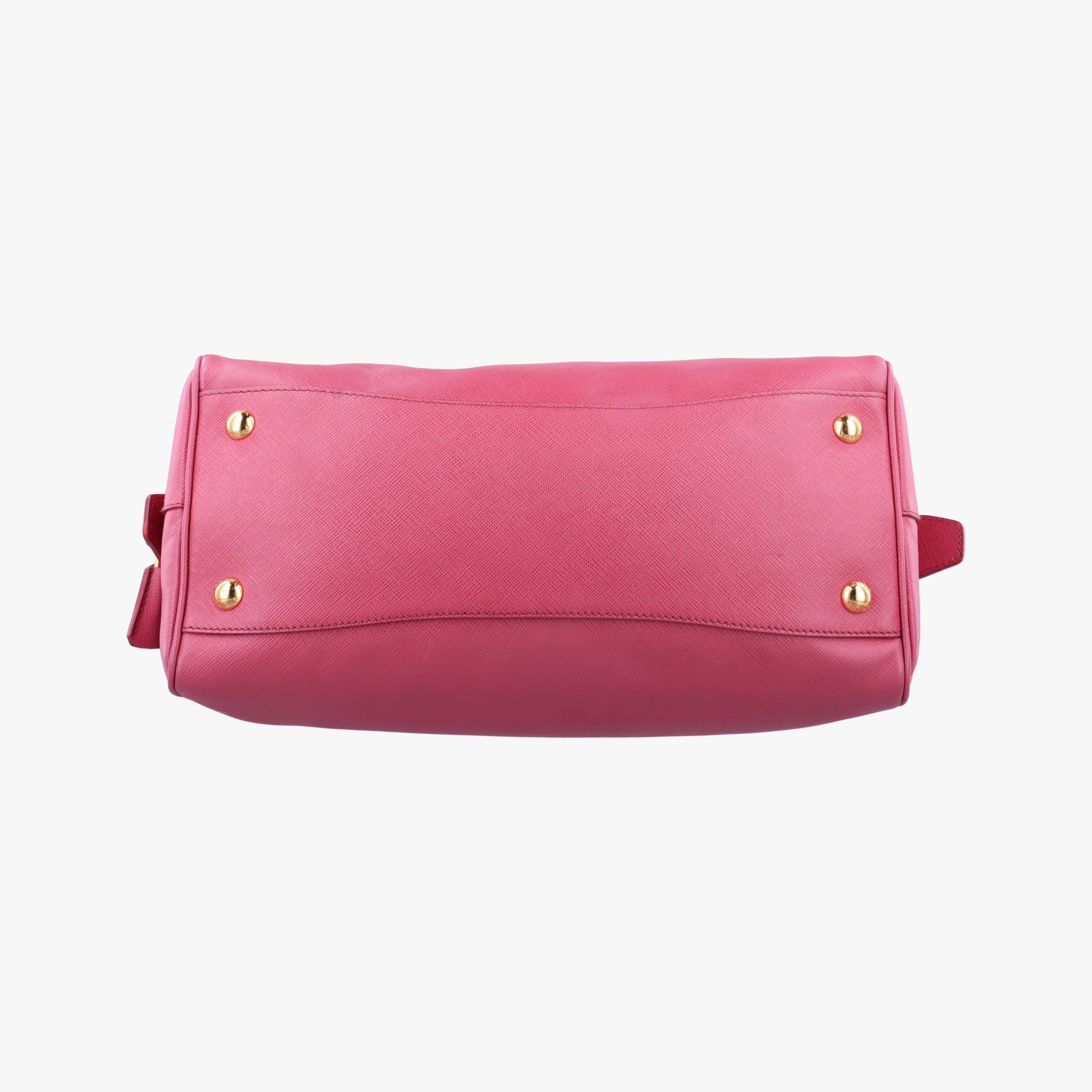 Pre-owned Prada Mini Boston Bowler Pink SAFFIANO Leather BL0823 shoulderbag | stylenewstar