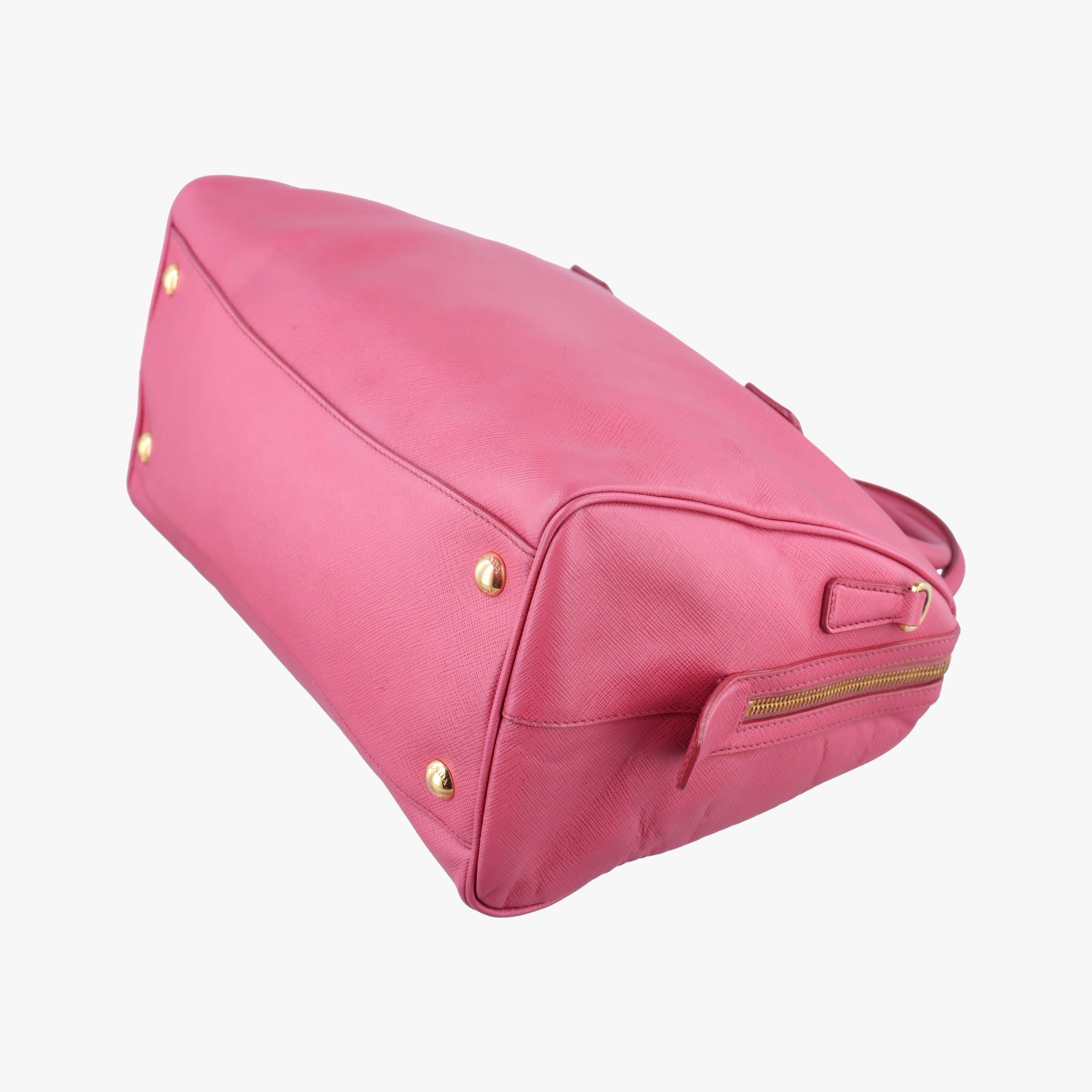 Pre-owned Prada Mini Boston Bowler Pink SAFFIANO Leather BL0823 shoulderbag | stylenewstar