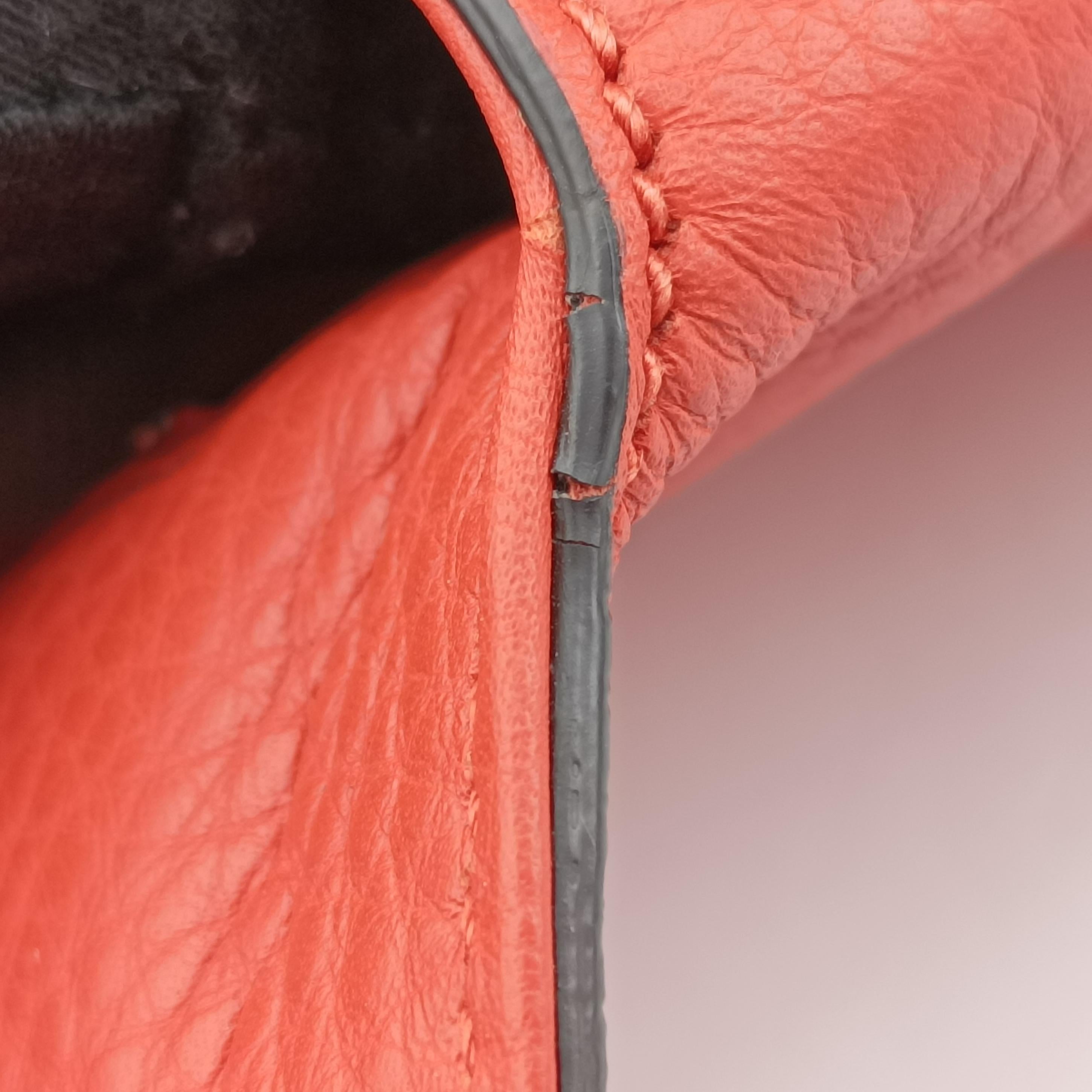 Pre-owned Gucci Bamboo Daily Orange Leather 392013 shoulderbag | stylenewstar