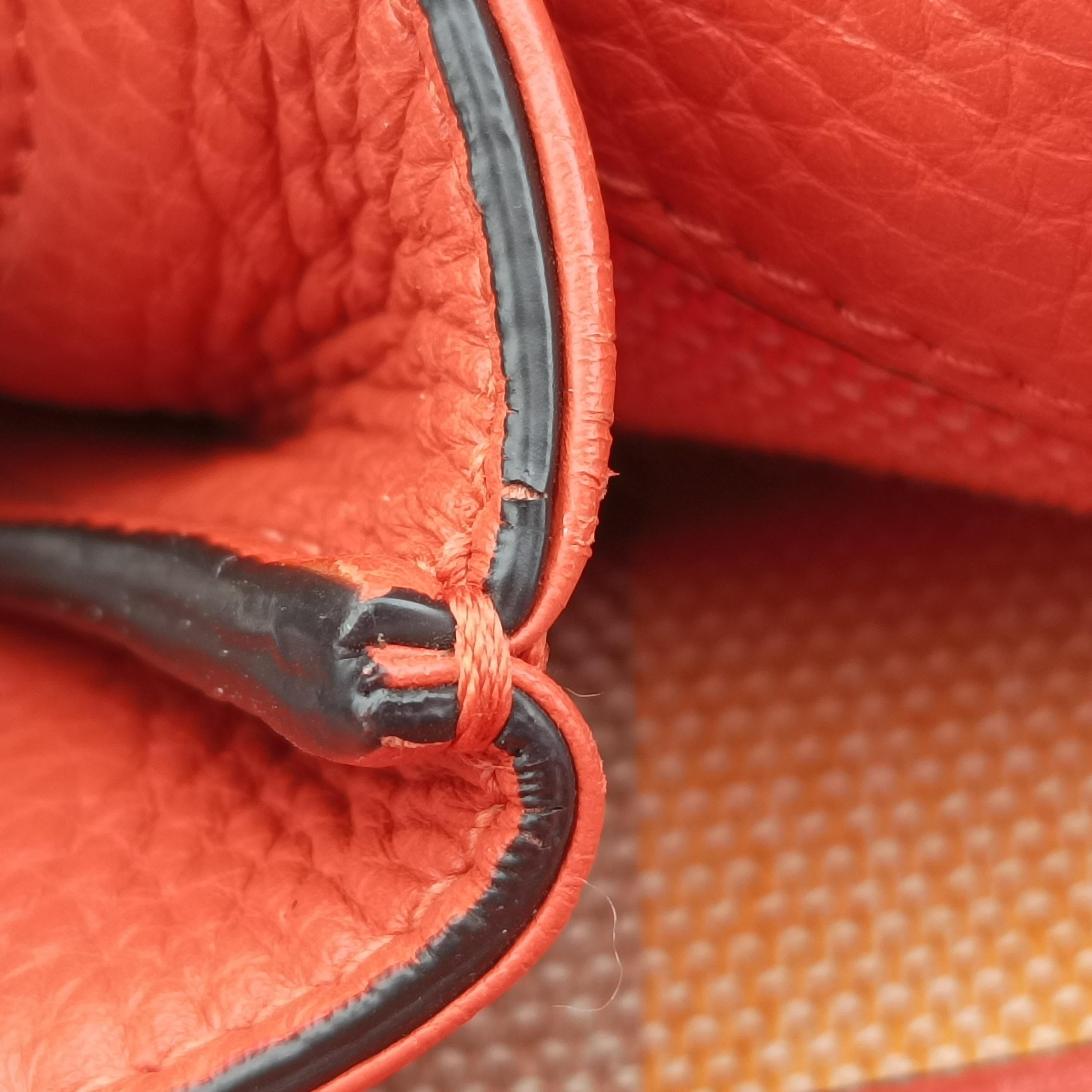 Pre-owned Gucci Bamboo Daily Orange Leather 392013 shoulderbag | stylenewstar