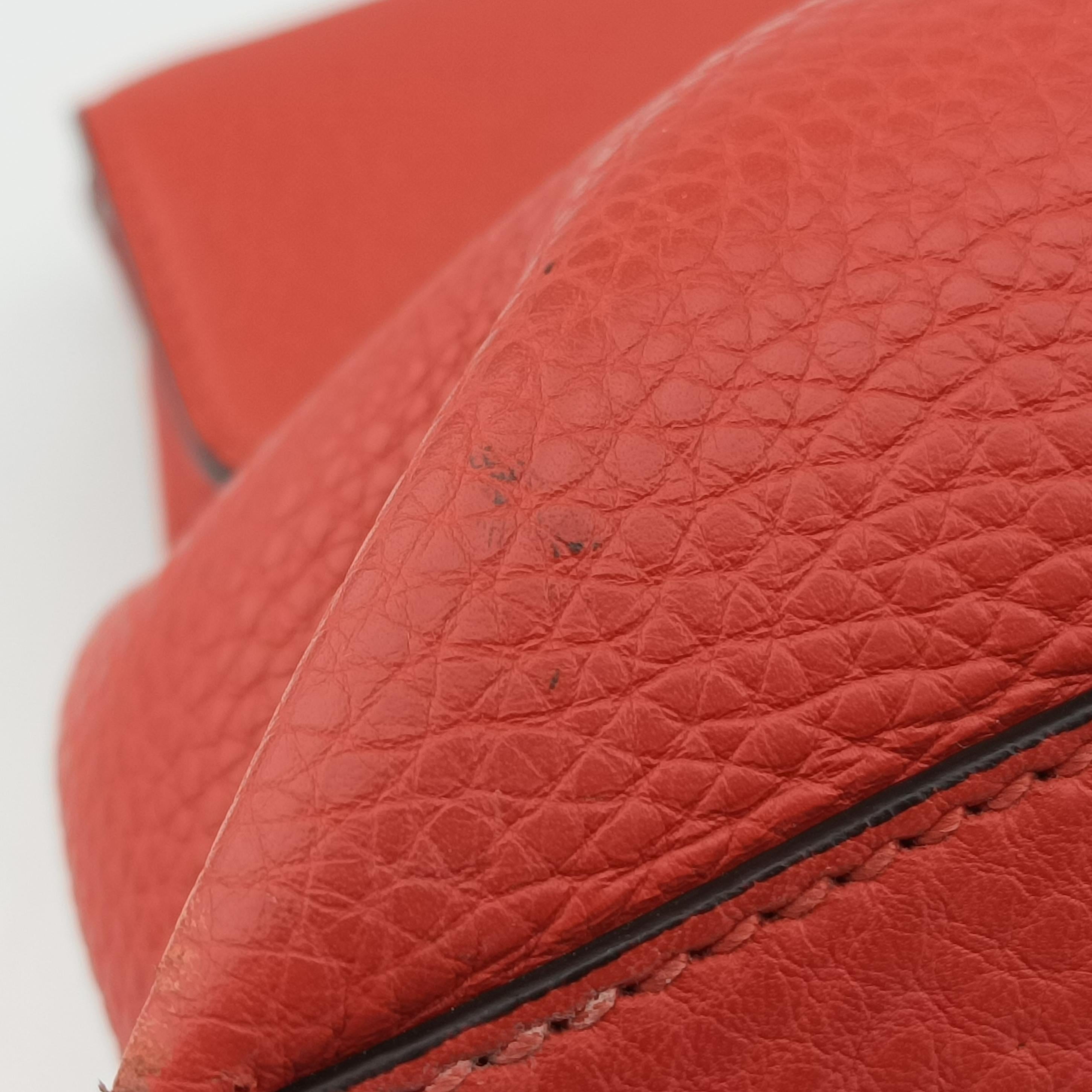Pre-owned Gucci Bamboo Daily Orange Leather 392013 shoulderbag | stylenewstar
