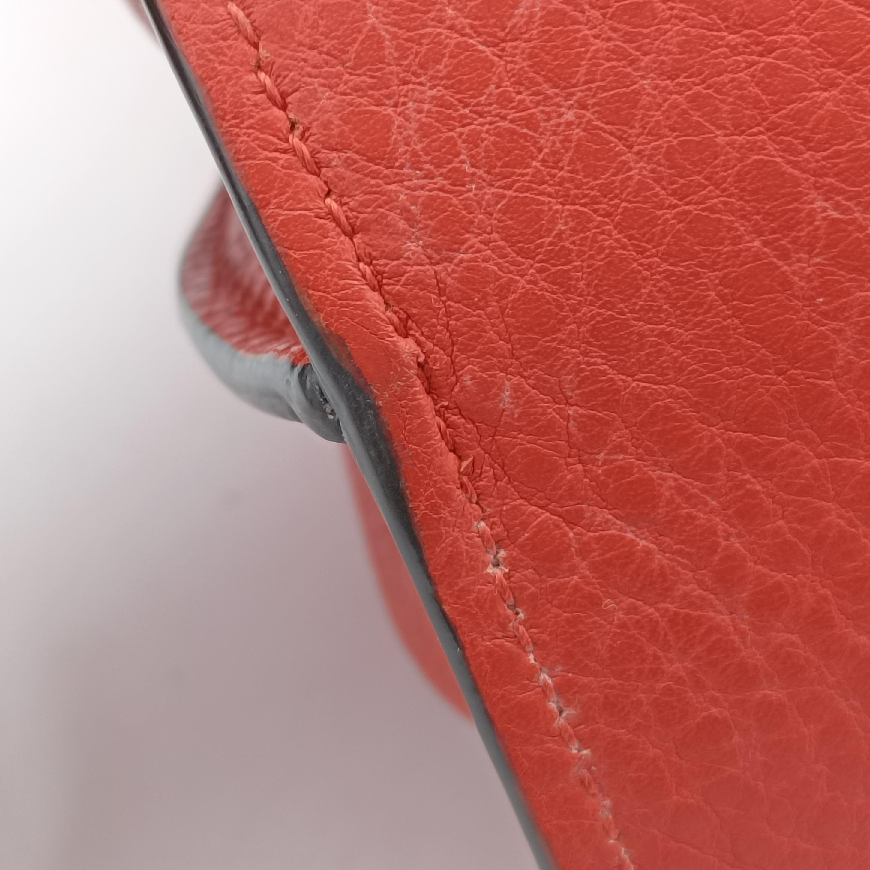 Pre-owned Gucci Bamboo Daily Orange Leather 392013 shoulderbag | stylenewstar