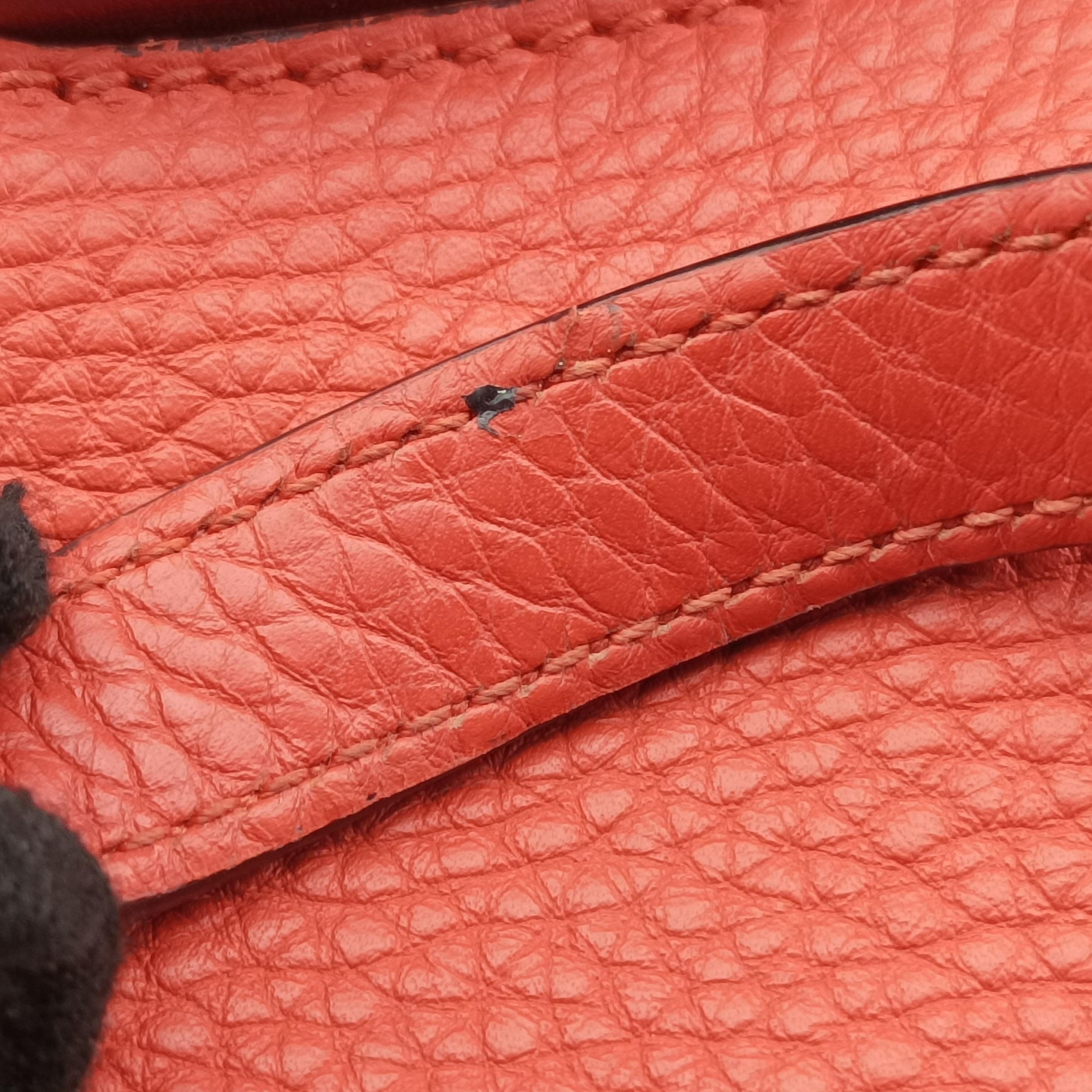 Pre-owned Gucci Bamboo Daily Orange Leather 392013 shoulderbag | stylenewstar
