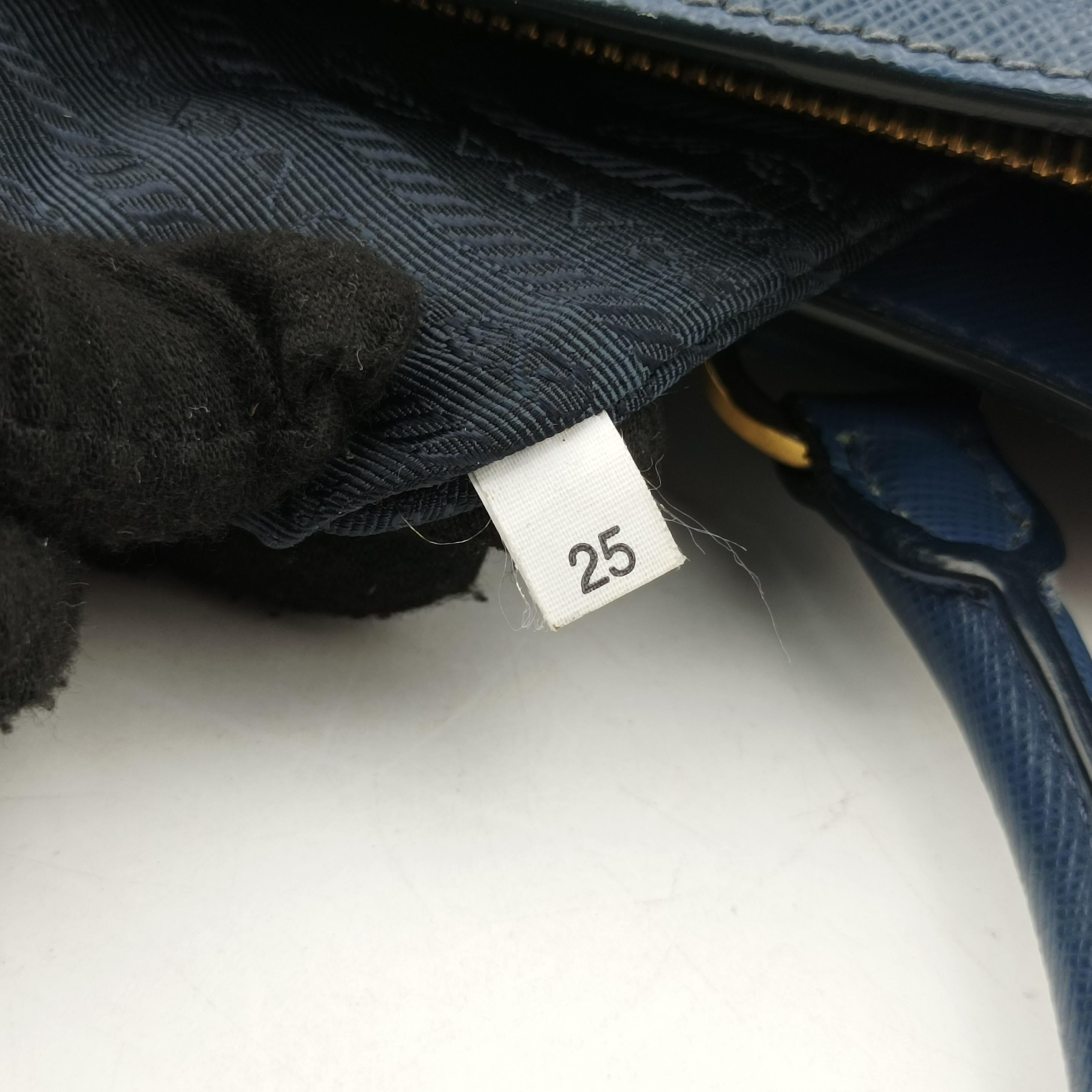 Pre-owned Prada Galleria Blue SAFFIANO Leather BN2274 shoulderbag | stylenewstar
