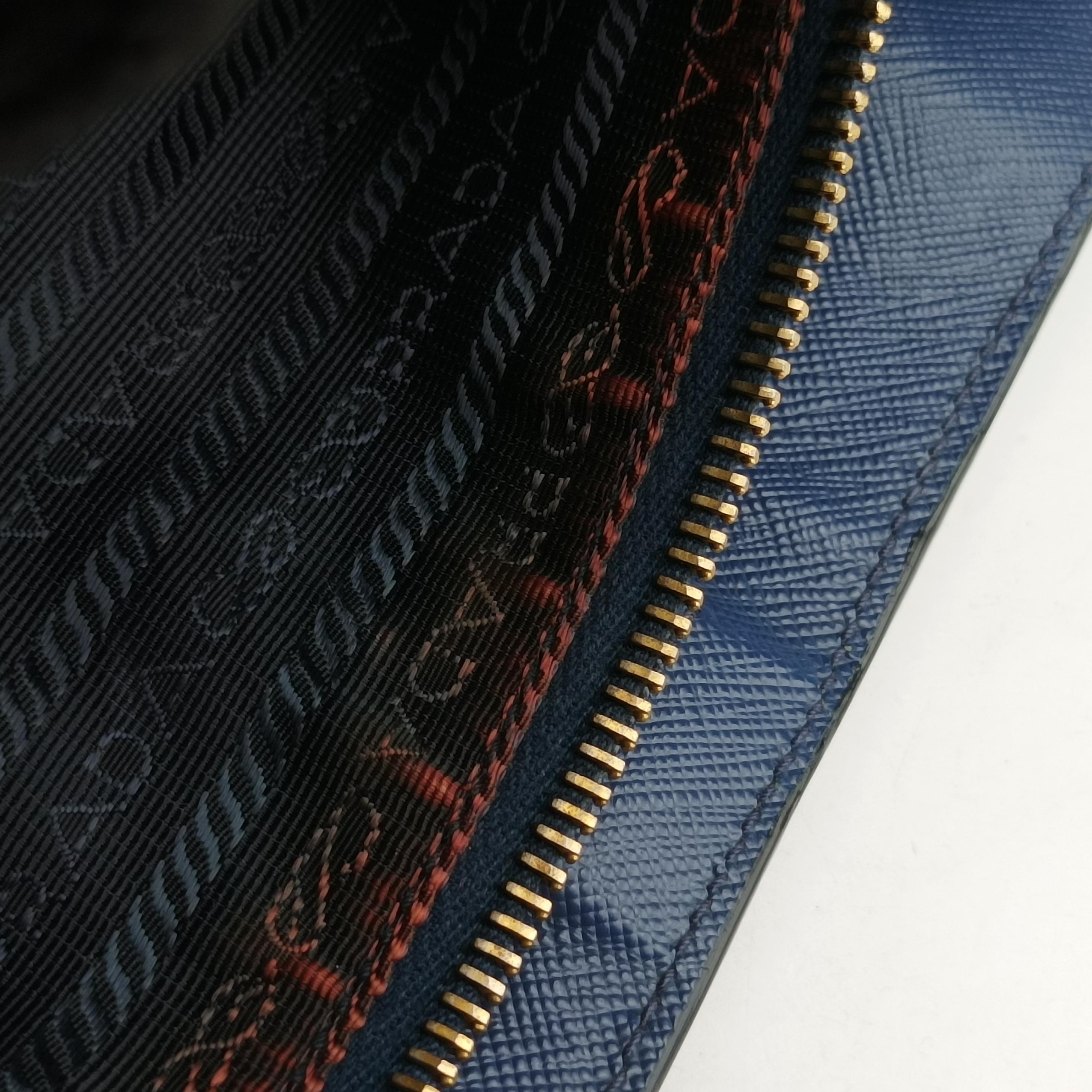 Pre-owned Prada Galleria Blue SAFFIANO Leather BN2274 shoulderbag | stylenewstar