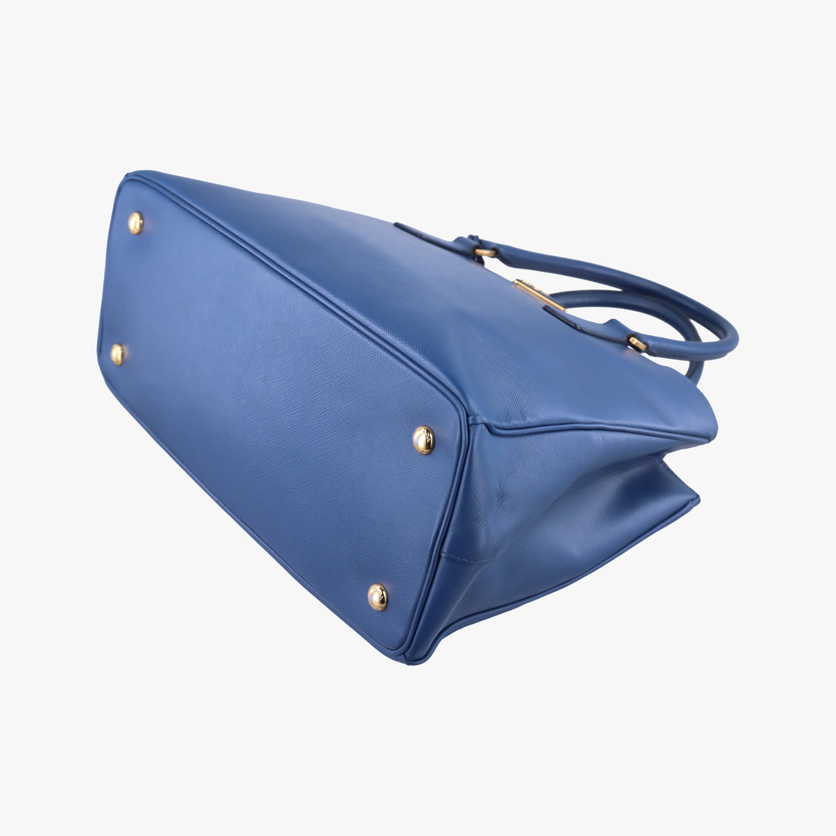 Pre-owned Prada Galleria Blue SAFFIANO Leather BN2274 shoulderbag | stylenewstar