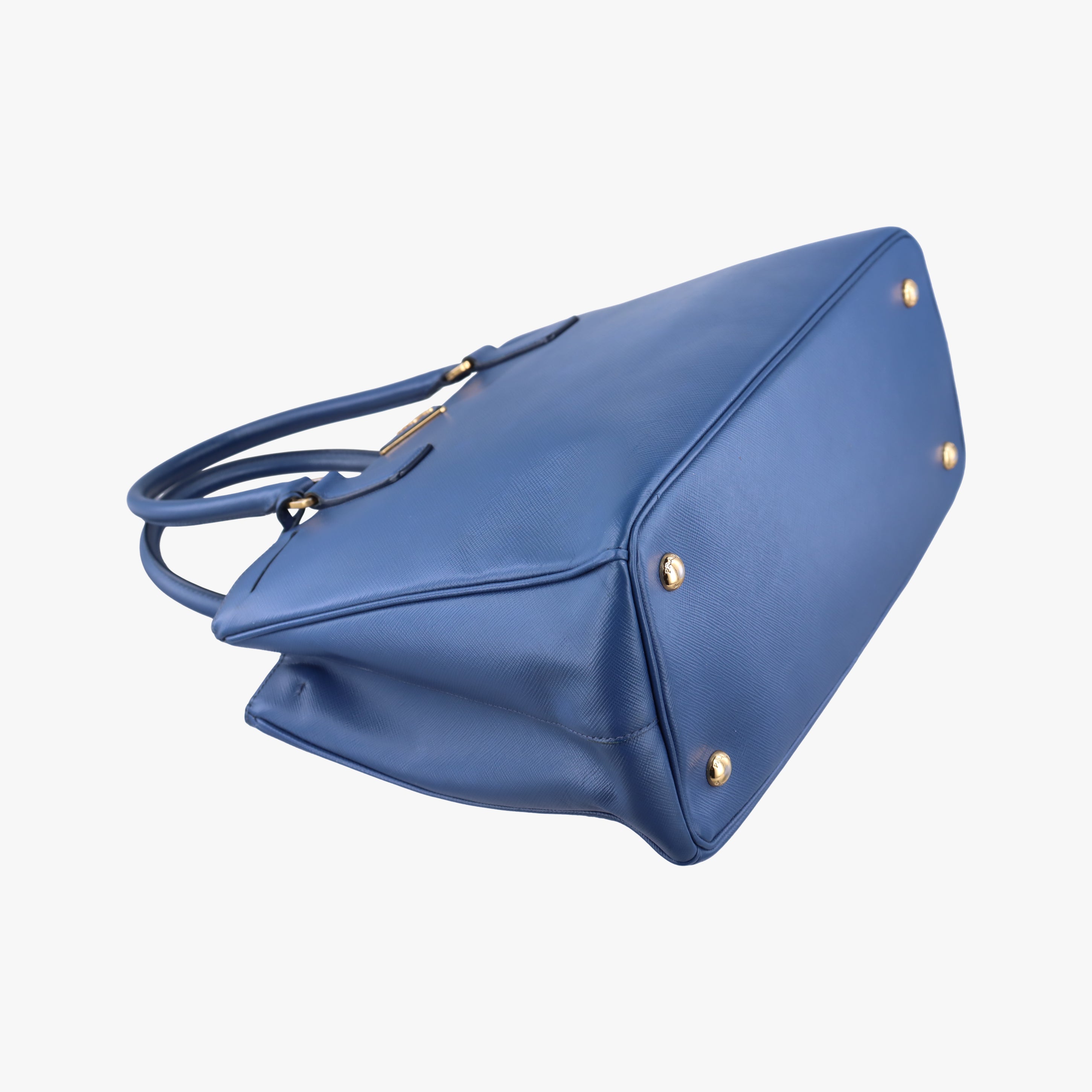Pre-owned Prada Galleria Blue SAFFIANO Leather BN2274 shoulderbag | stylenewstar