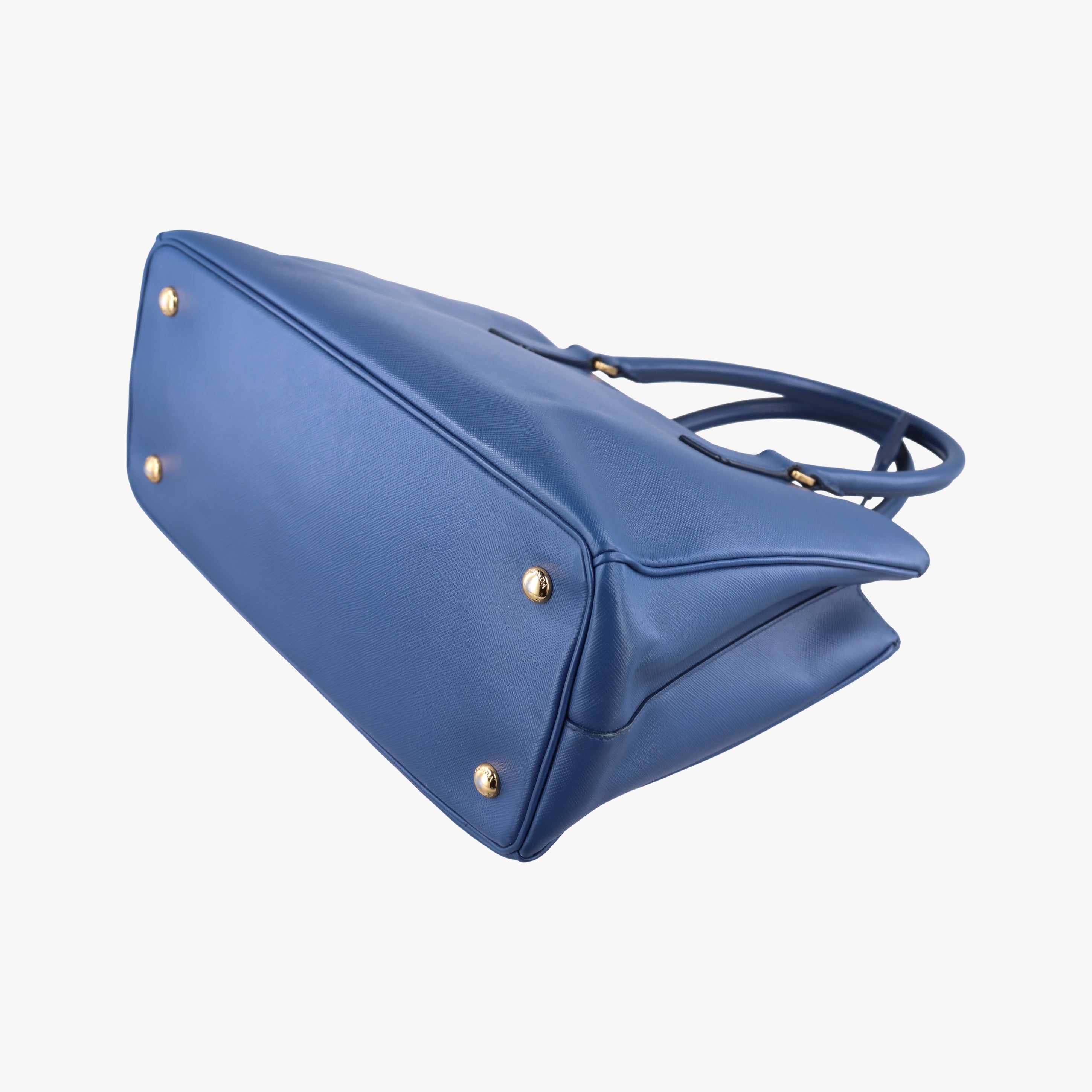 Pre-owned Prada Galleria Blue SAFFIANO Leather BN2274 shoulderbag | stylenewstar