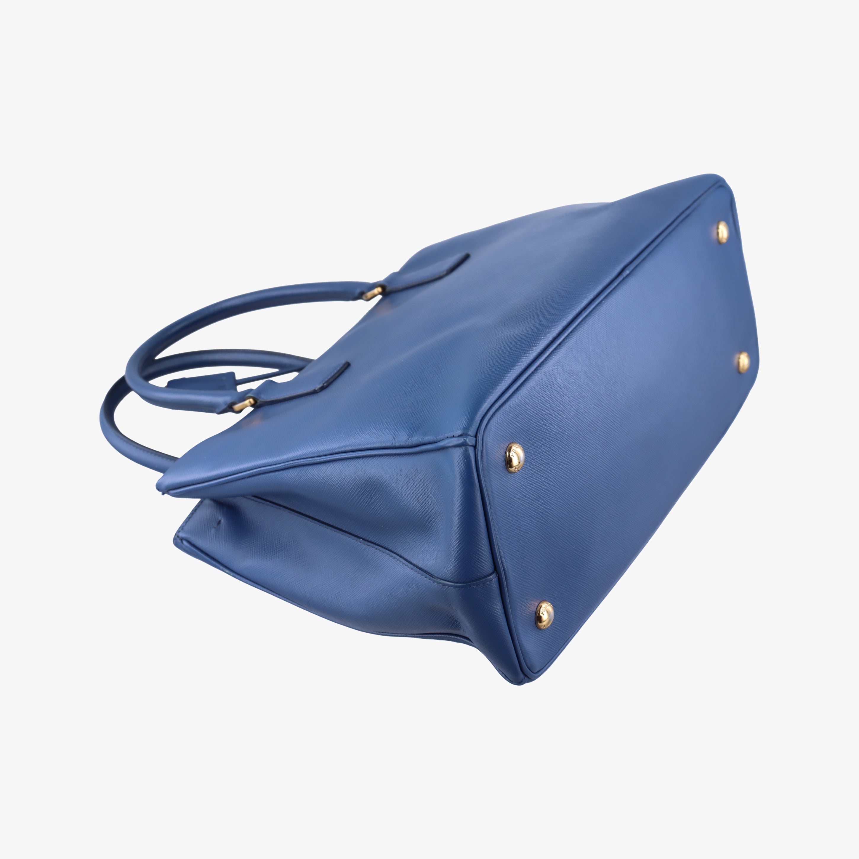 Pre-owned Prada Galleria Blue SAFFIANO Leather BN2274 shoulderbag | stylenewstar