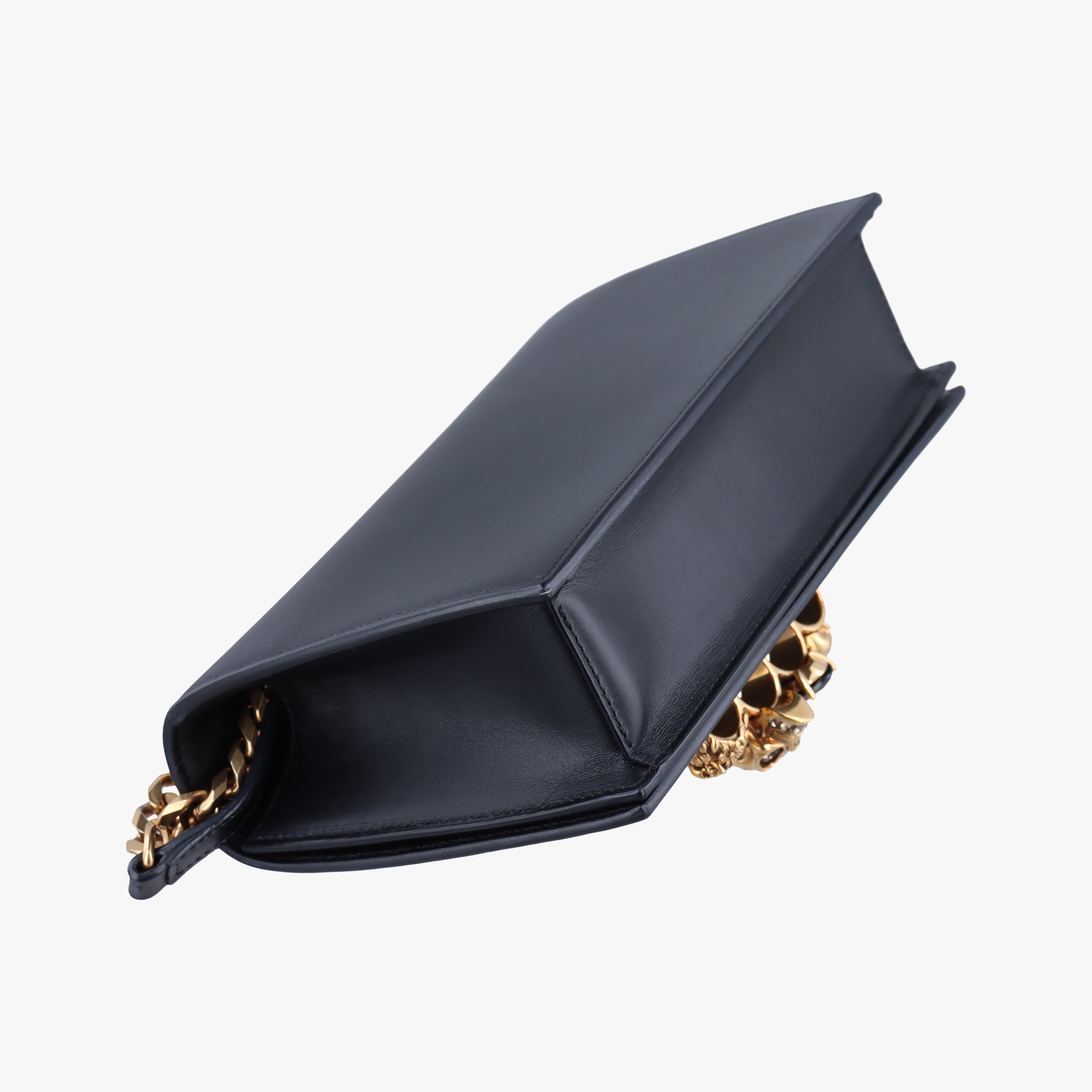 Pre-owned Alexander McQueen Jewelled Satchel Black Leather  shoulderbag | stylenewstar