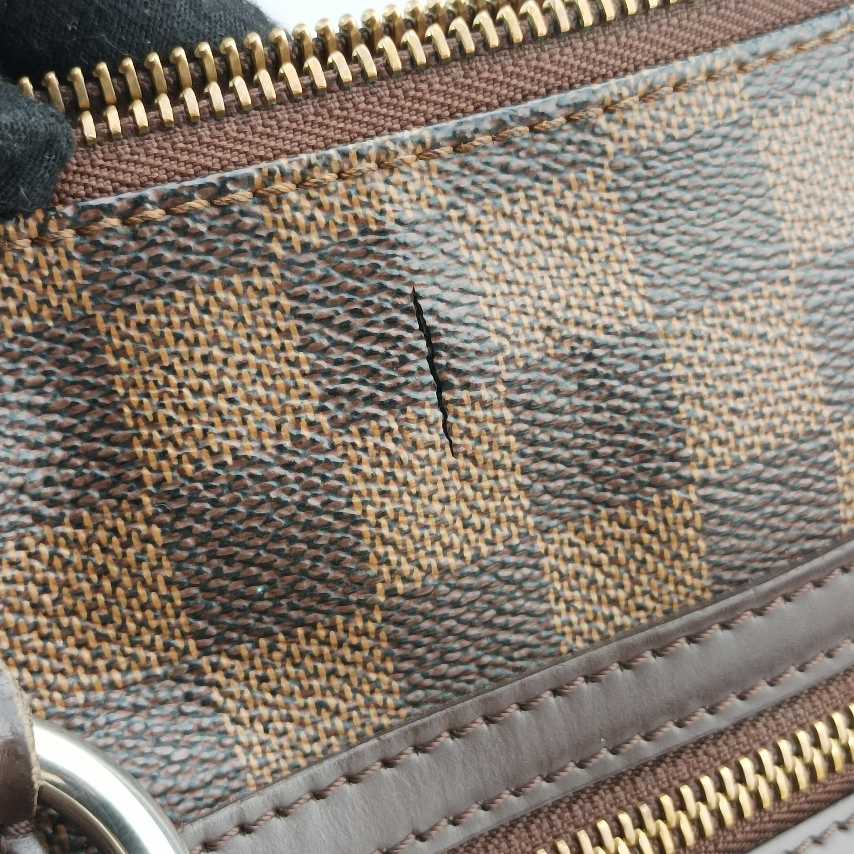 Pre-owned Louis Vuitton EVORA MM EBENE Damier Canvas N41131 shoulderbag | stylenewstar