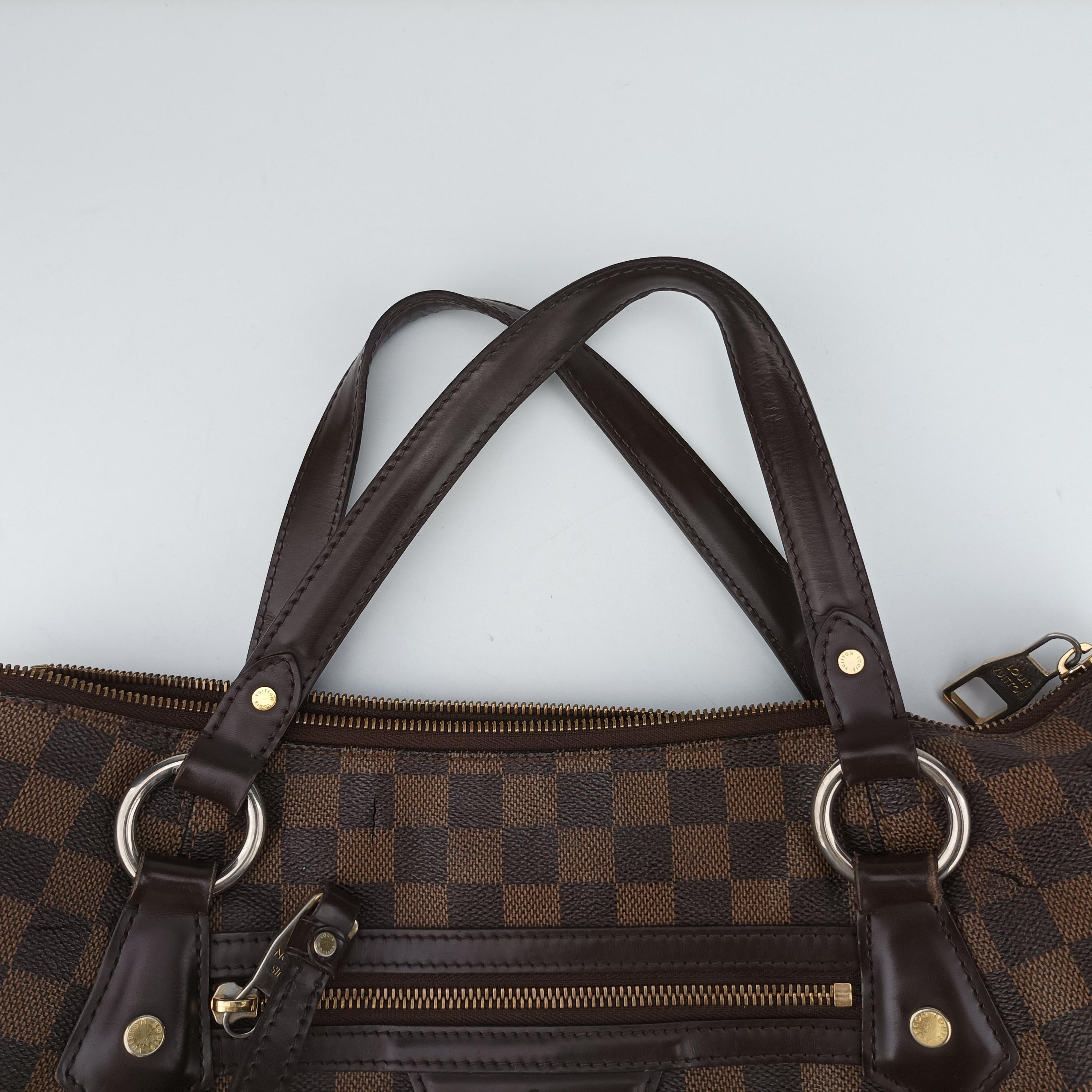 Pre-owned Louis Vuitton EVORA MM EBENE Damier Canvas N41131 shoulderbag | stylenewstar