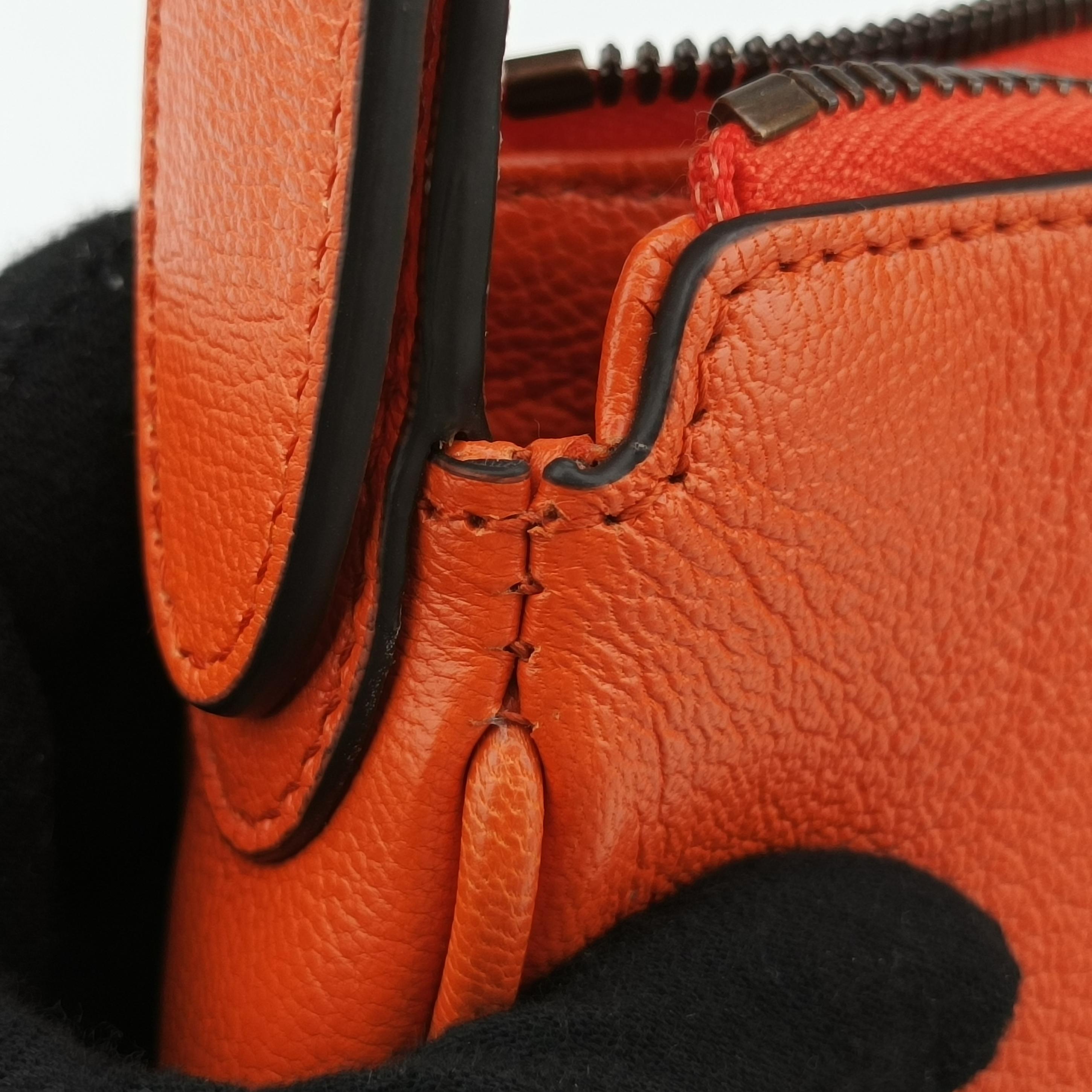 Pre-owned Gucci Aphrodite Orange Leather 739076 shoulderbag | stylenewstar