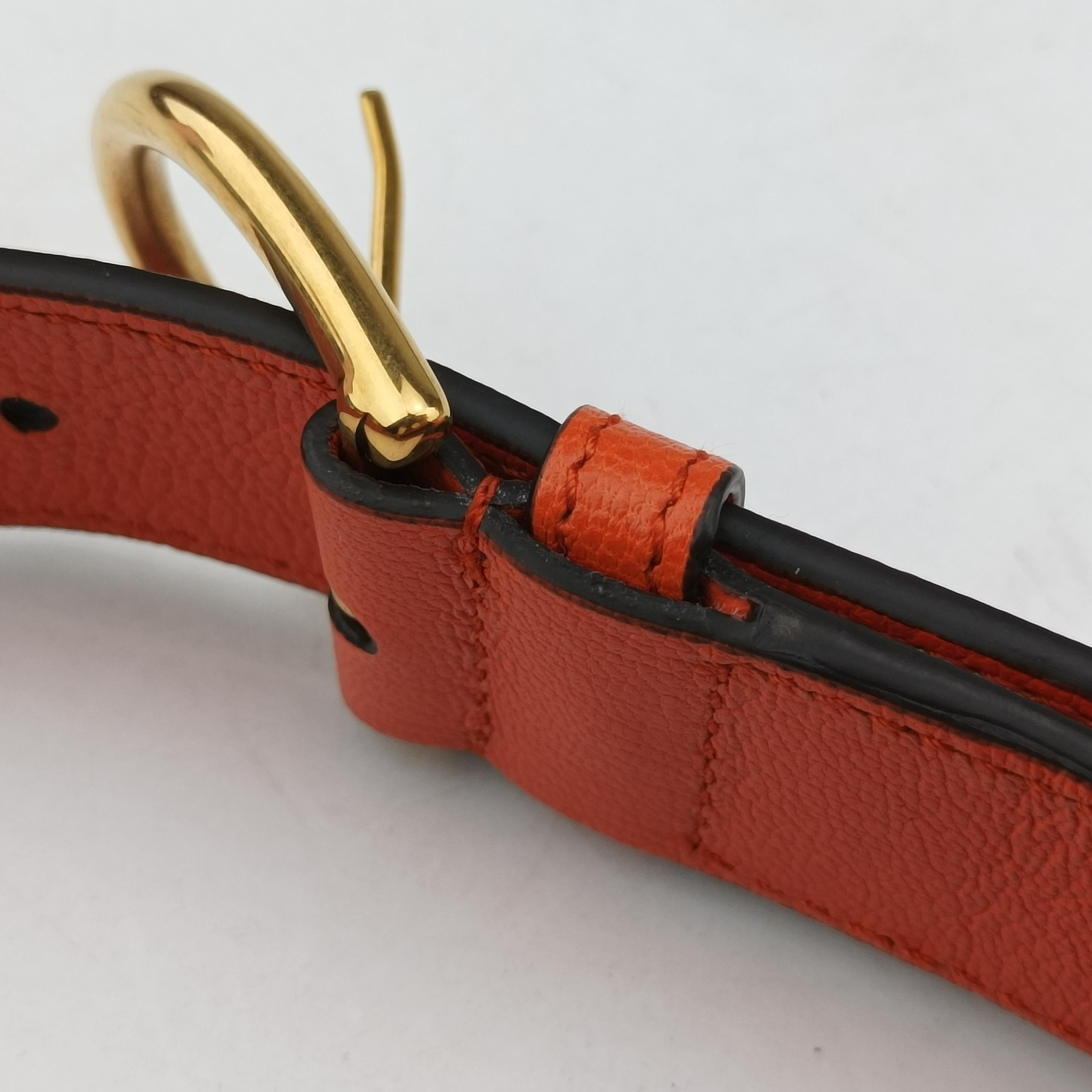 Pre-owned Gucci Aphrodite Orange Leather 739076 shoulderbag | stylenewstar