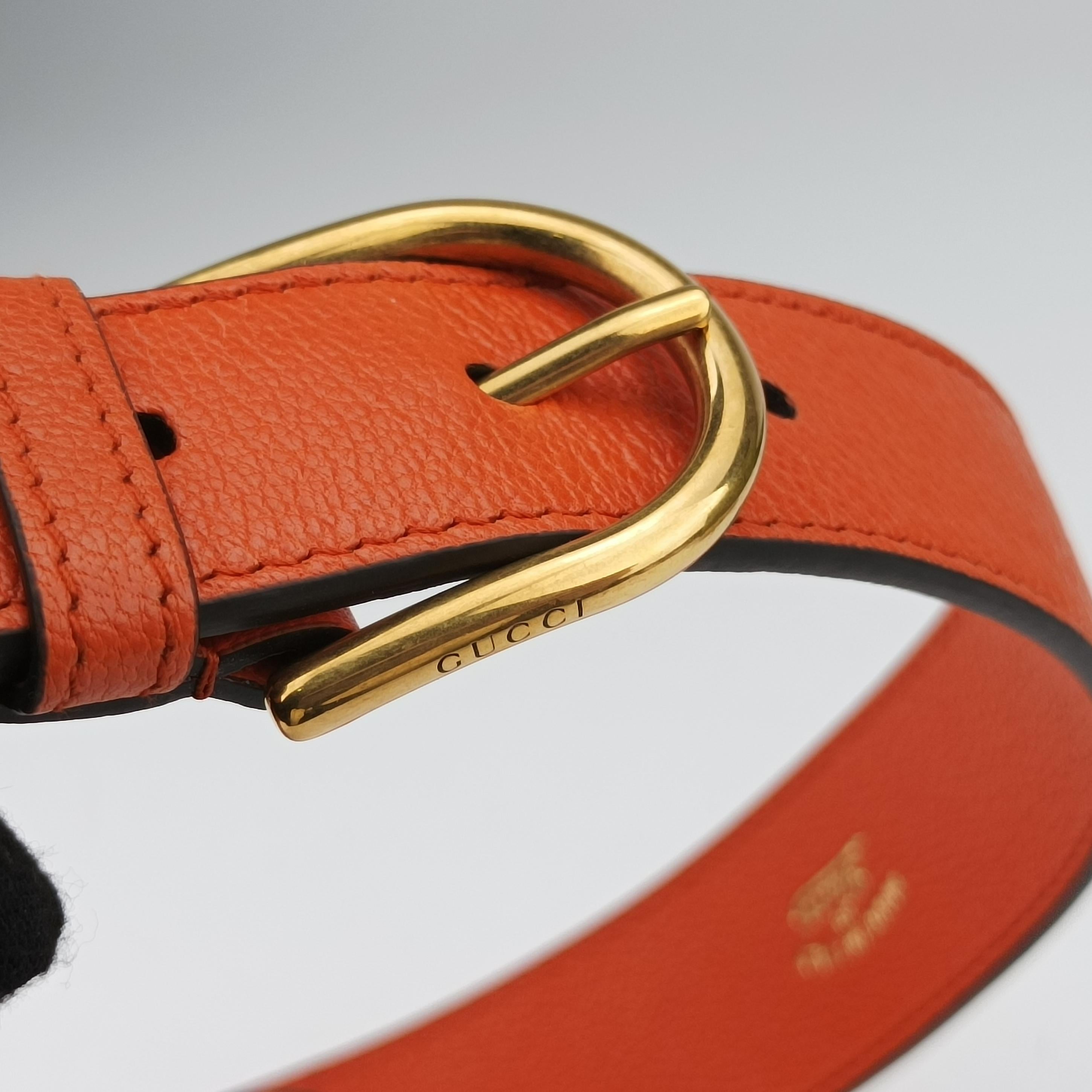 Pre-owned Gucci Aphrodite Orange Leather 739076 shoulderbag | stylenewstar
