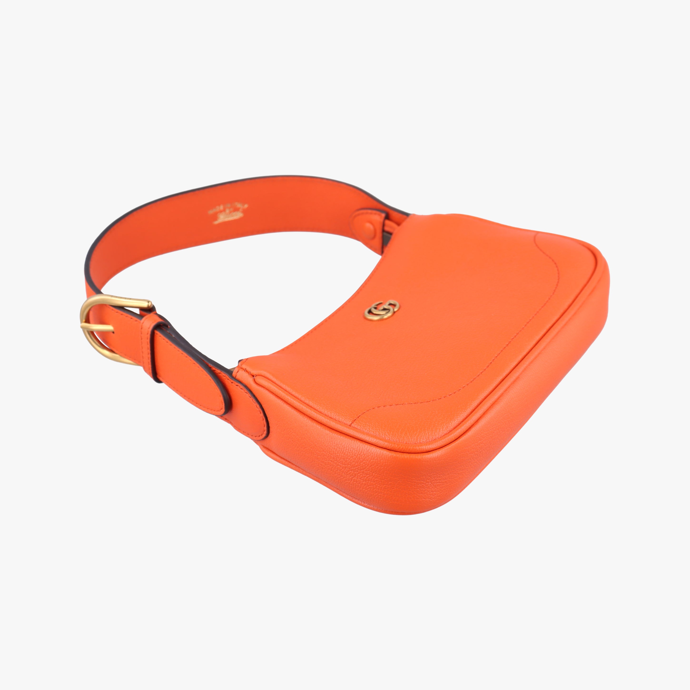 Pre-owned Gucci Aphrodite Orange Leather 739076 shoulderbag | stylenewstar