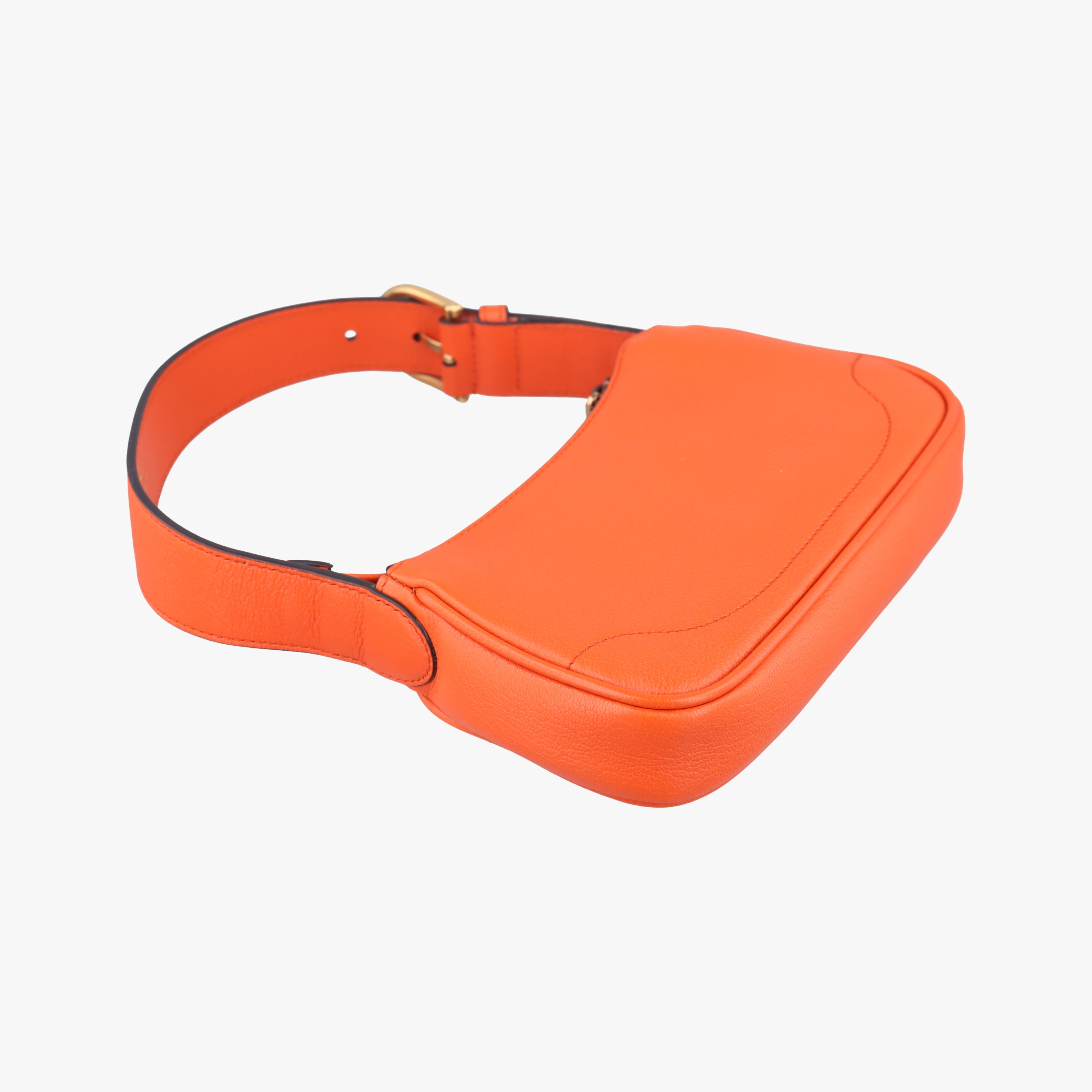 Pre-owned Gucci Aphrodite Orange Leather 739076 shoulderbag | stylenewstar