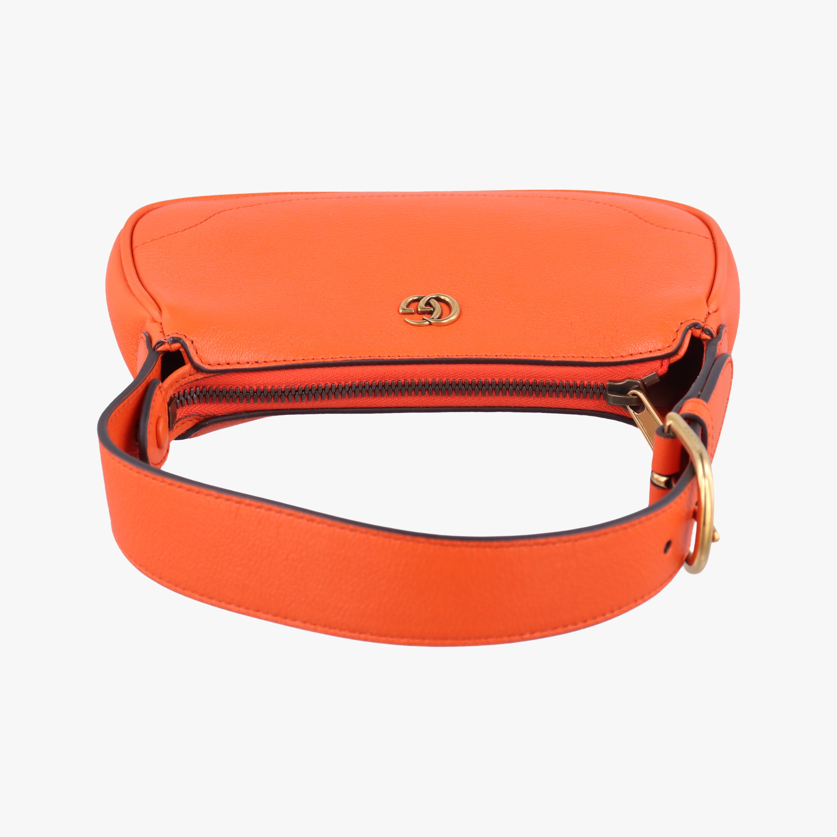 Pre-owned Gucci Aphrodite Orange Leather 739076 shoulderbag | stylenewstar