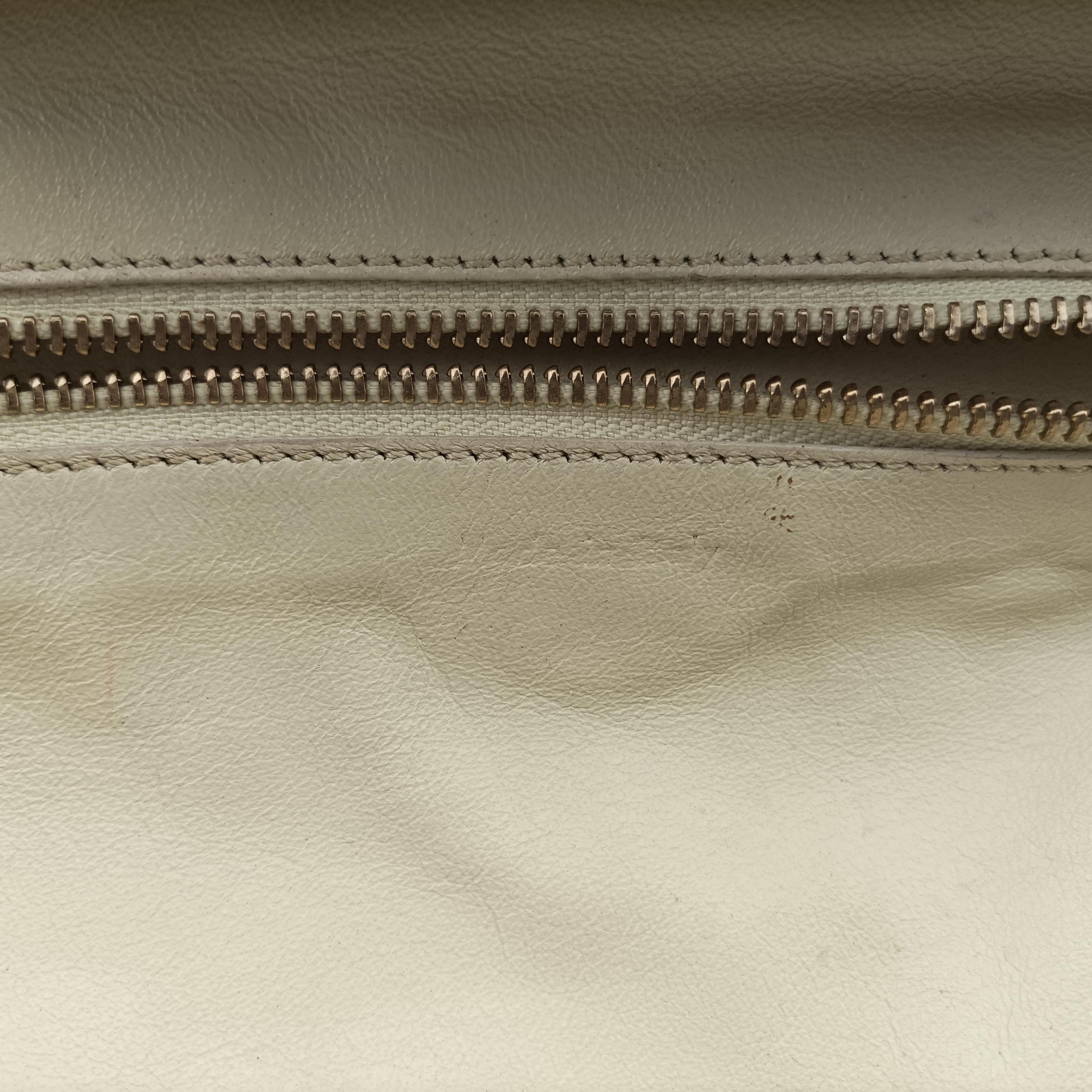 Pre-owned Celine Luggage Mini Shopper beige × Brown Leather  handbag | stylenewstar