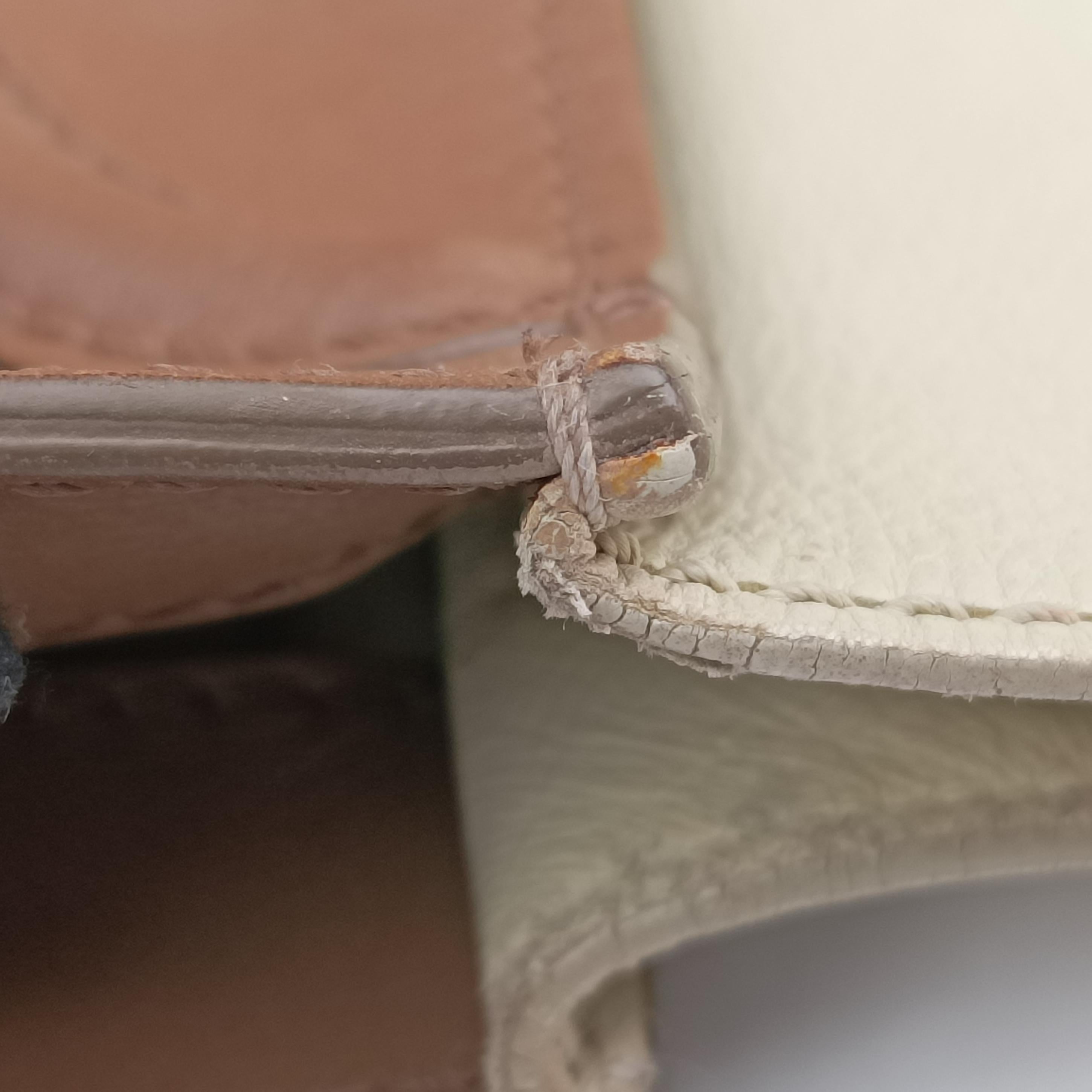 Pre-owned Celine Luggage Mini Shopper beige × Brown Leather  handbag | stylenewstar
