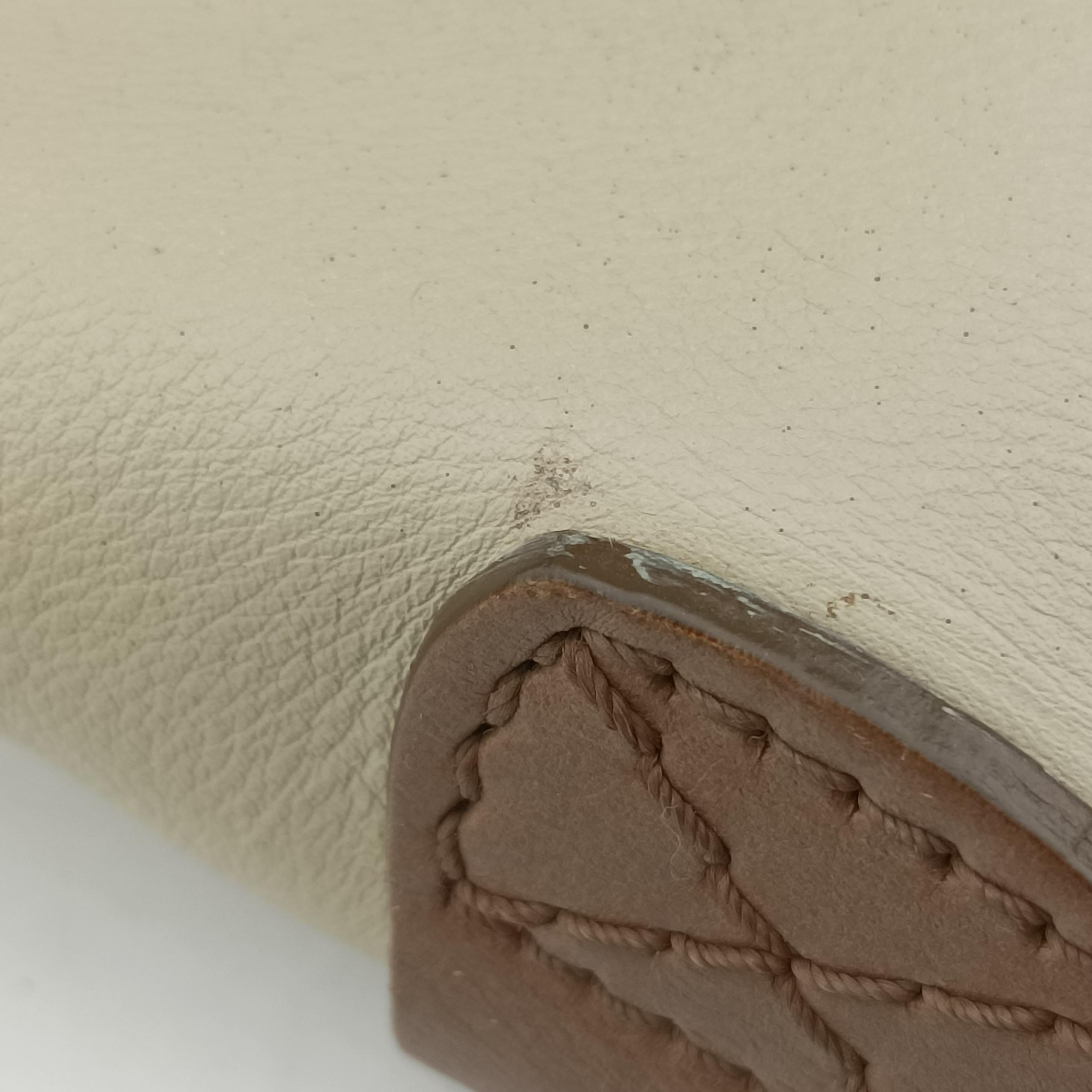 Pre-owned Celine Luggage Mini Shopper beige × Brown Leather  handbag | stylenewstar