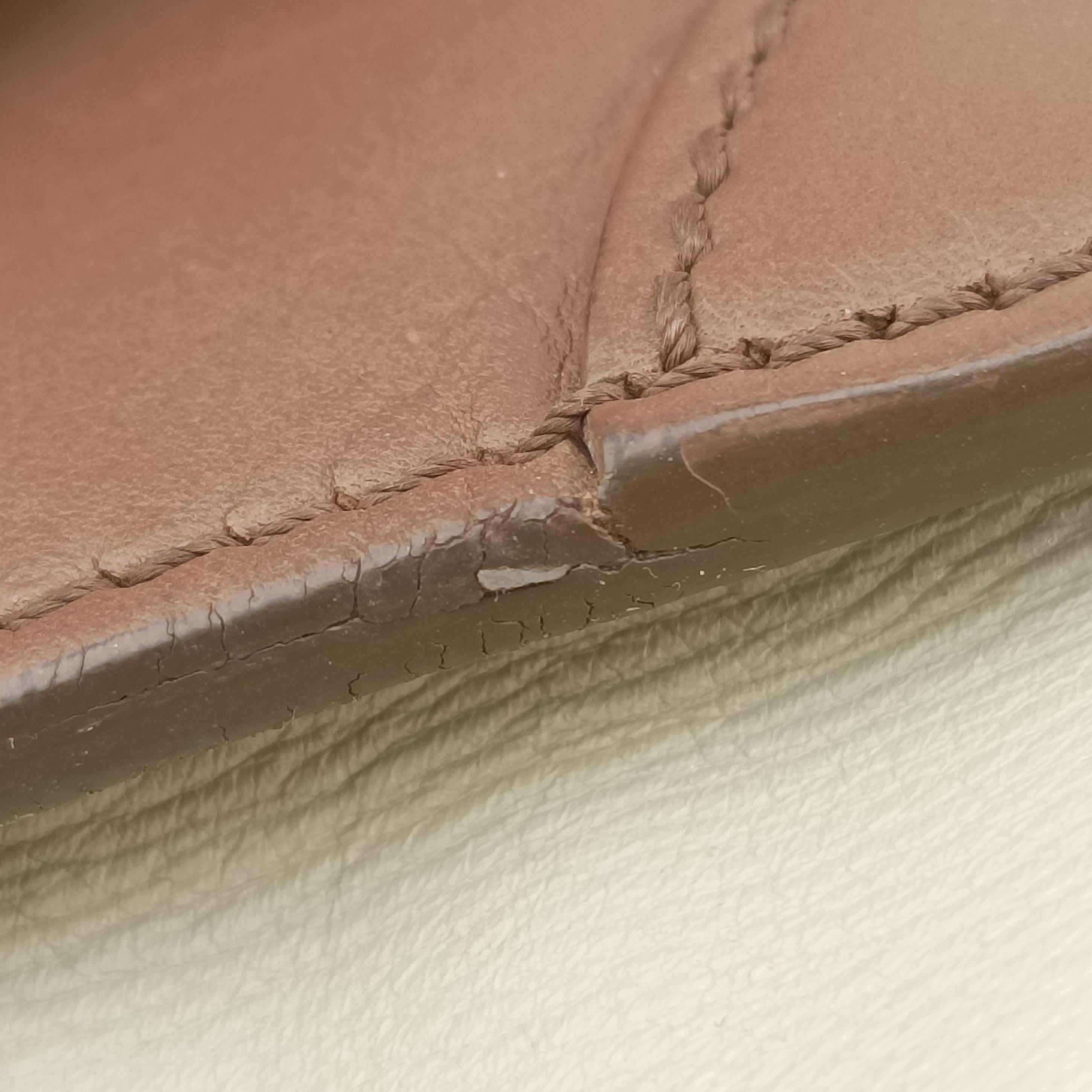 Pre-owned Celine Luggage Mini Shopper beige × Brown Leather  handbag | stylenewstar