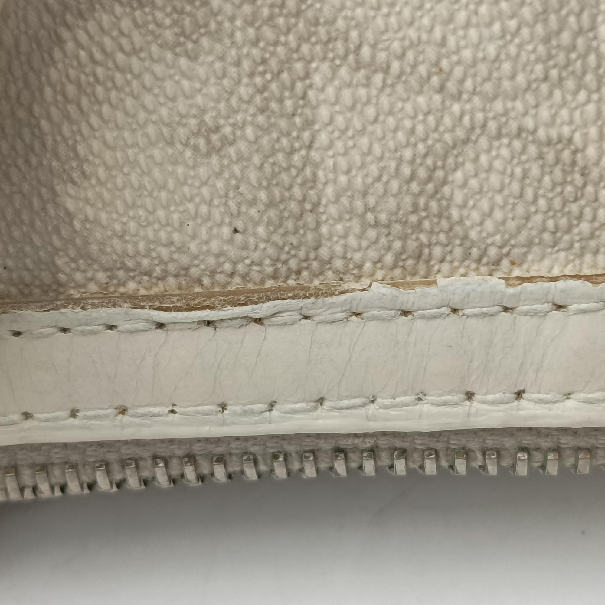 Pre-owned Christian Dior Romantic Trotter White×Grey pvc coated canvas×Leather  shoulderbag | stylenewstar