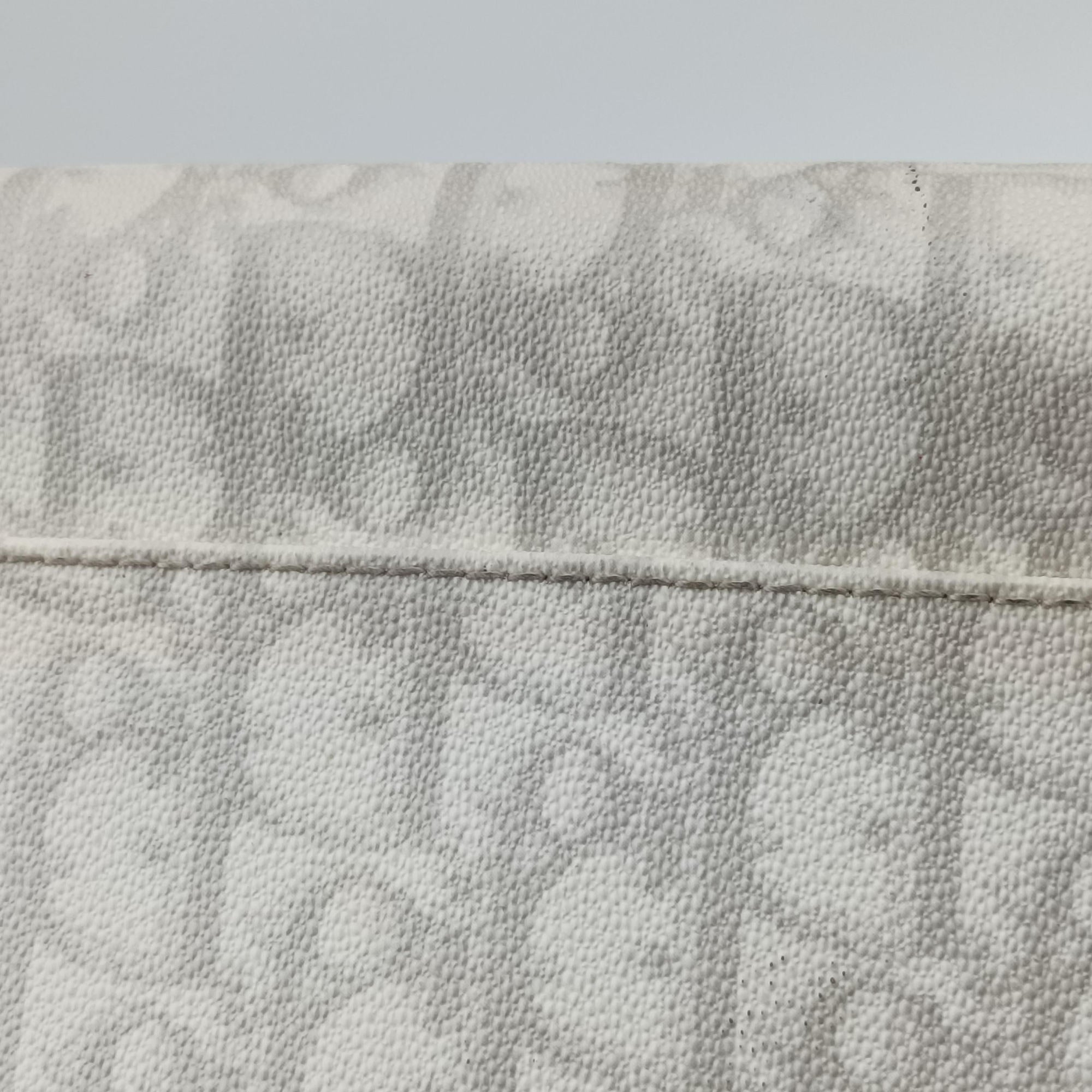 Pre-owned Christian Dior Romantic Trotter White×Grey pvc coated canvas×Leather  shoulderbag | stylenewstar
