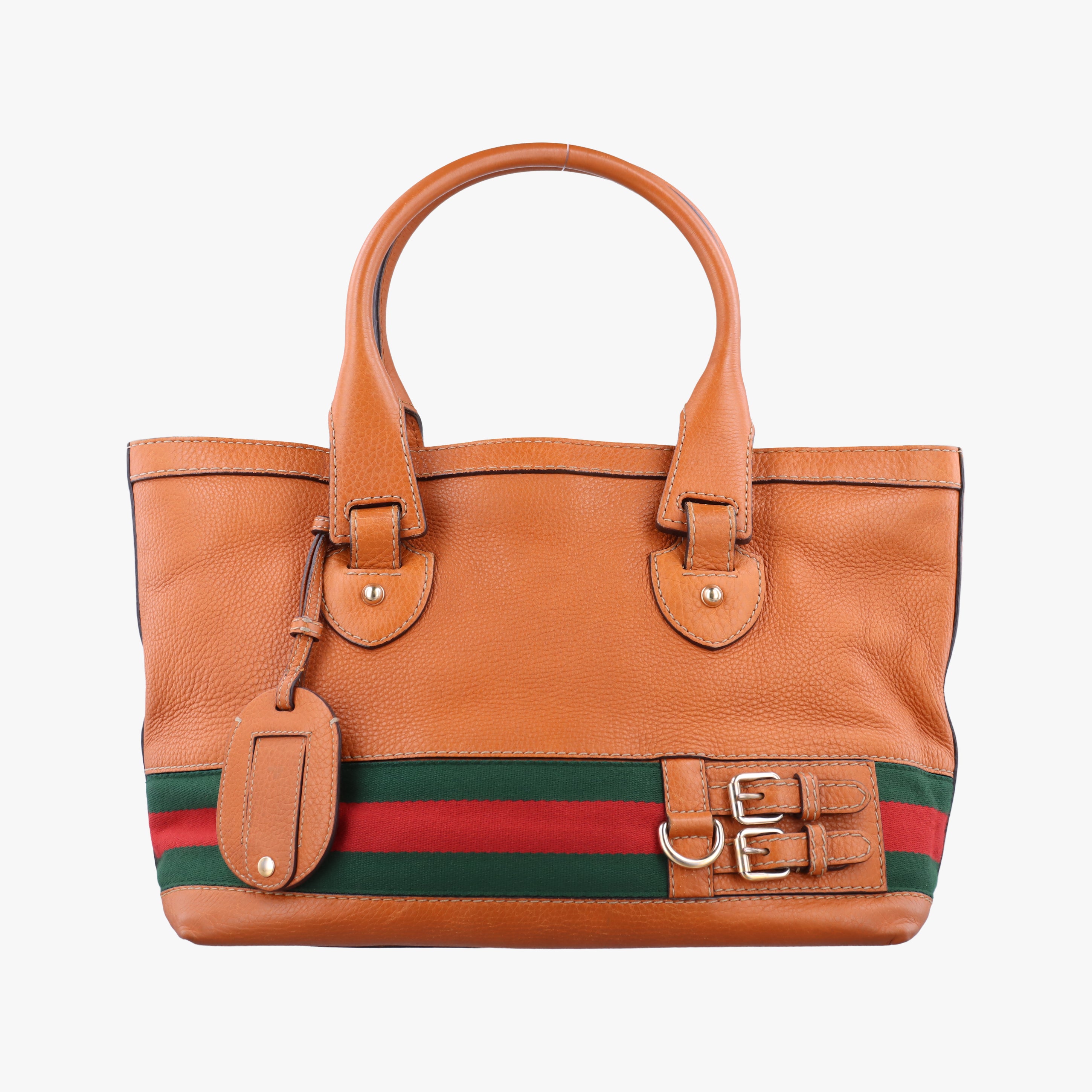 Pre-owned Gucci Heritage Brown×Multicolour Leather 257085 handbag | stylenewstar