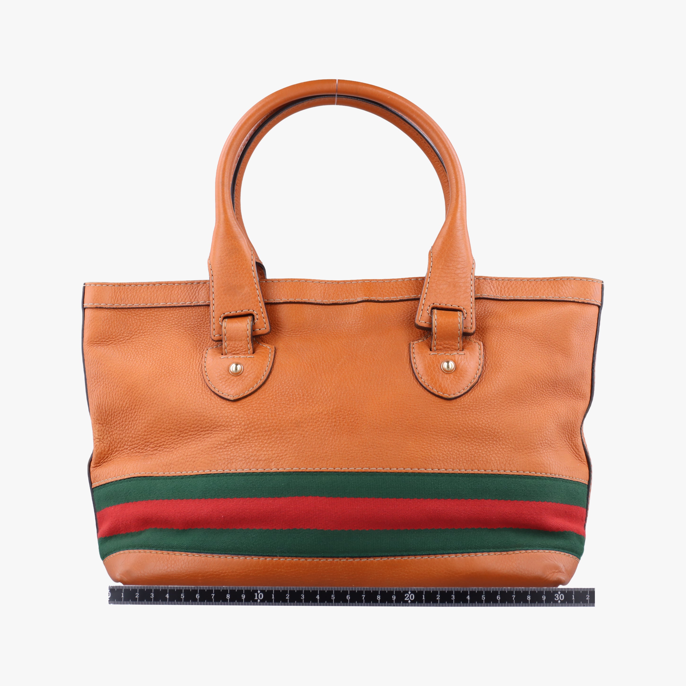 Pre-owned Gucci Heritage Brown×Multicolour Leather 257085 handbag | stylenewstar